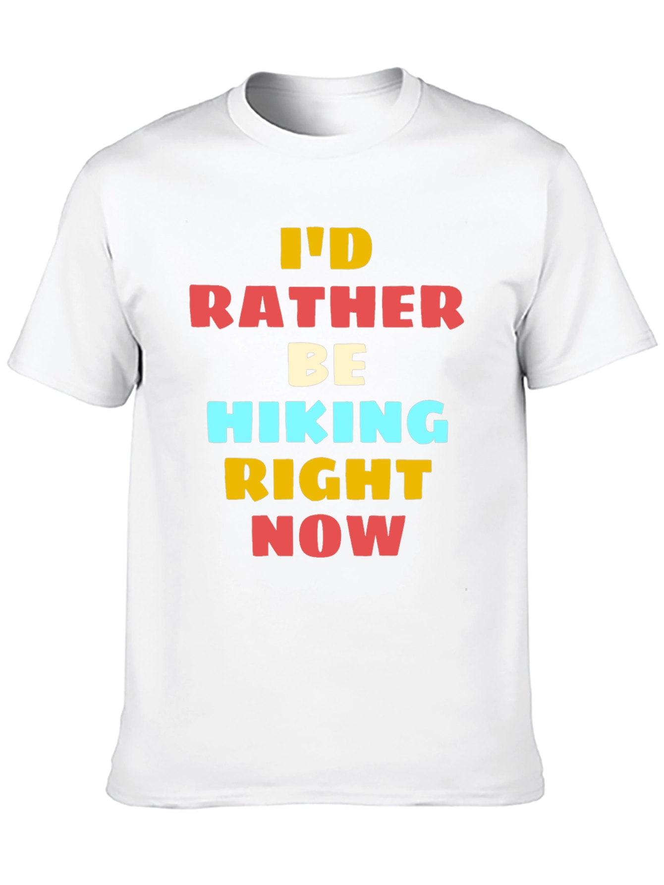 Black Hiking T-Shirt - I'd Rather Be Hiking Right Now view 10