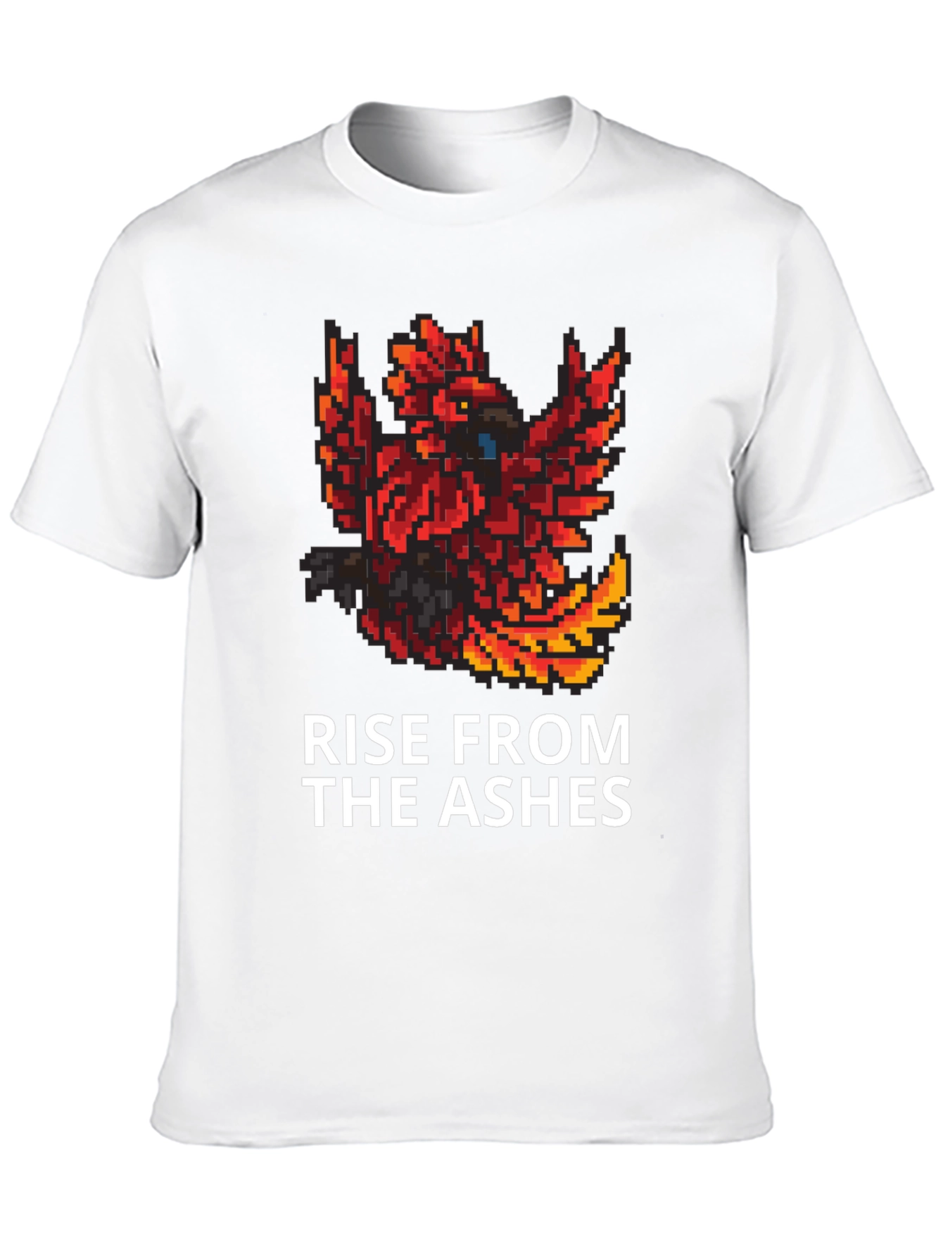 Black Rise From The Ashes Phoenix Graphic Tee view 10