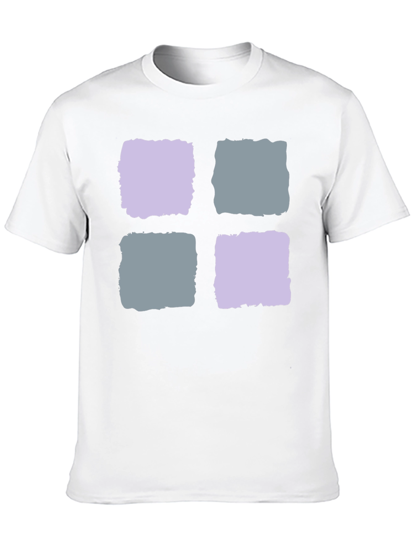 Black Abstract Squares Black T-Shirt view 10