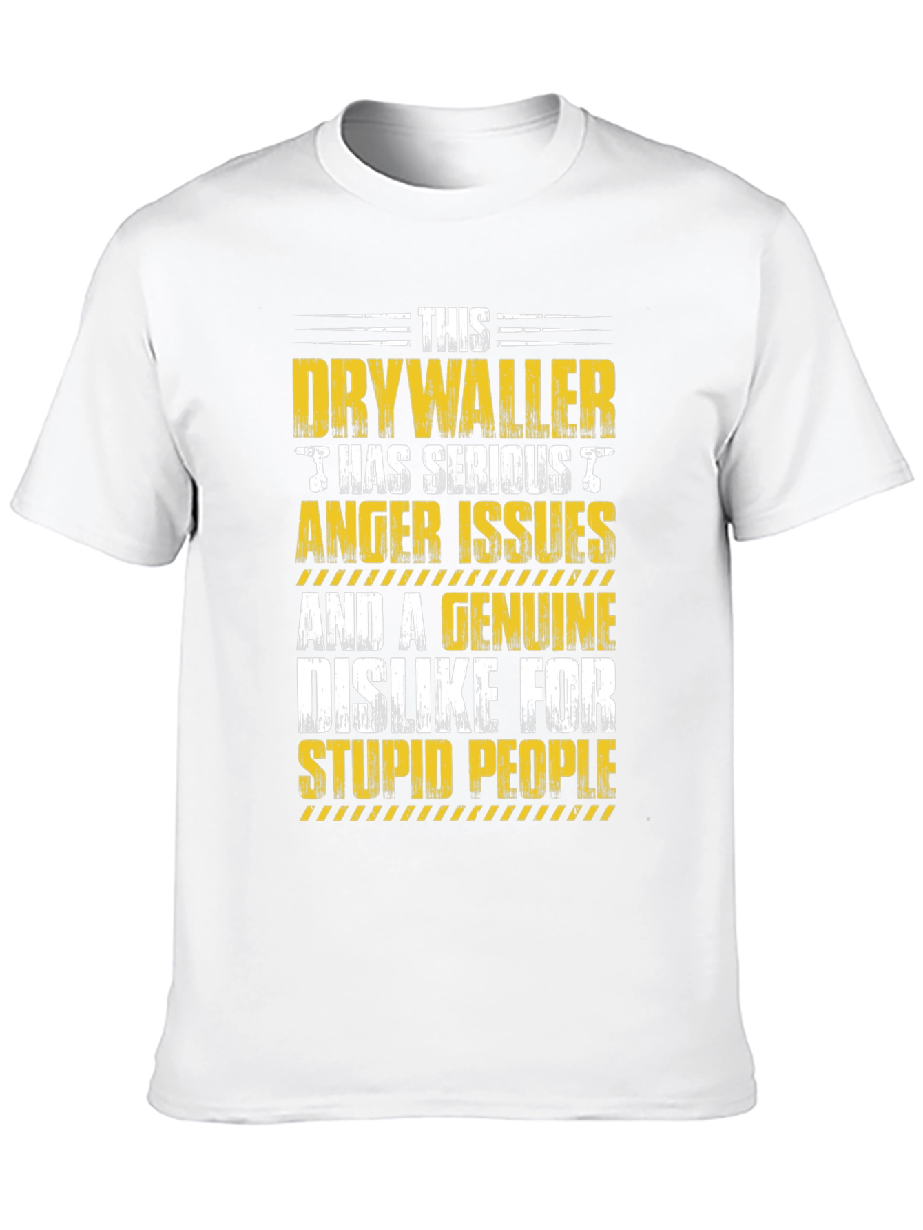 Black Drywaller Anger Issues Graphic Tee view 10