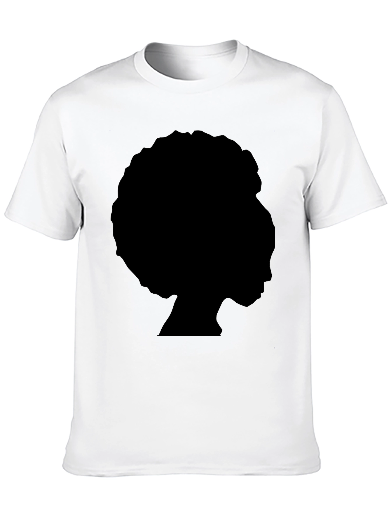 Black Afro Silhouette Graphic Tee - Cool Black T-Shirt view 10