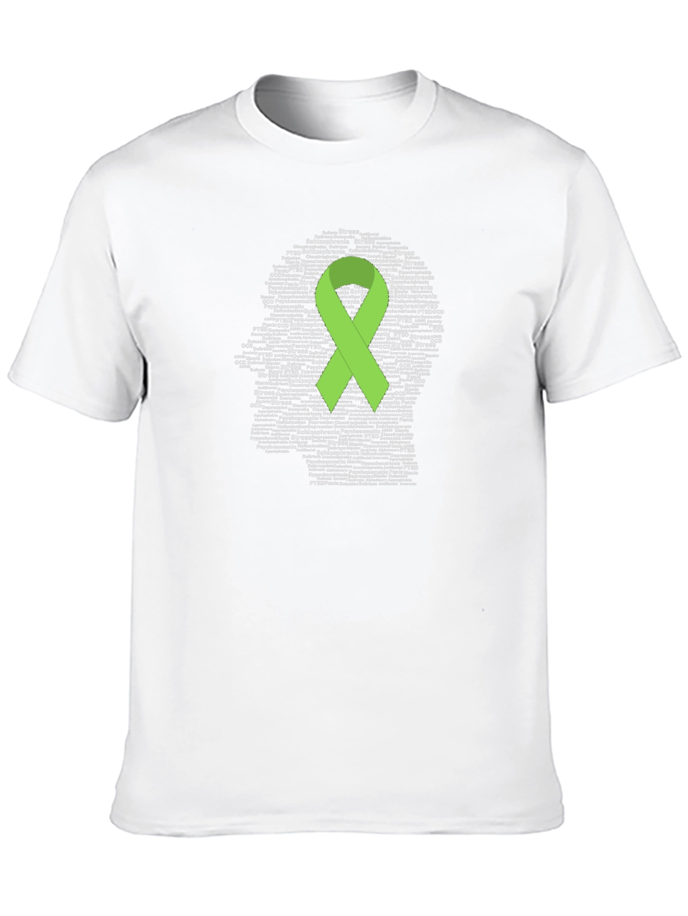 Black Mental Health Awareness Ribbon T-Shirt view 10