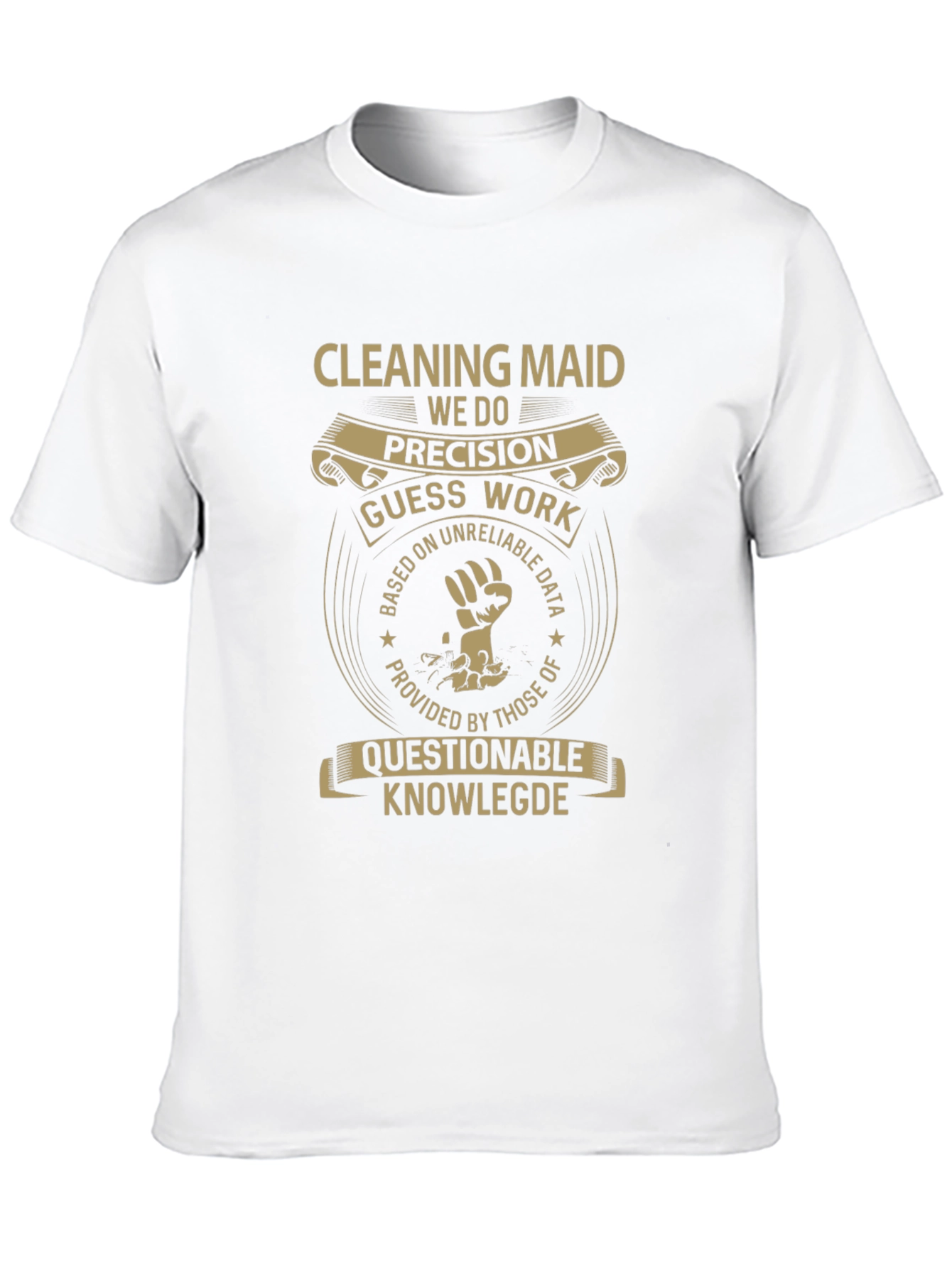 Black Cleaning Maid Precision T-Shirt view 10