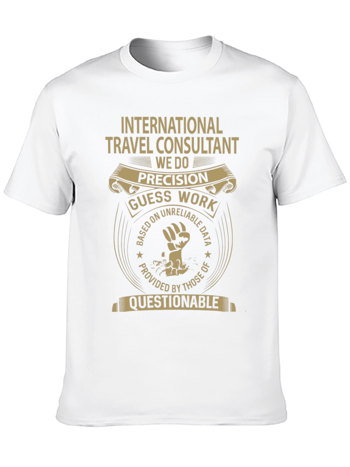 Black International Travel Consultant T-Shirt view 10