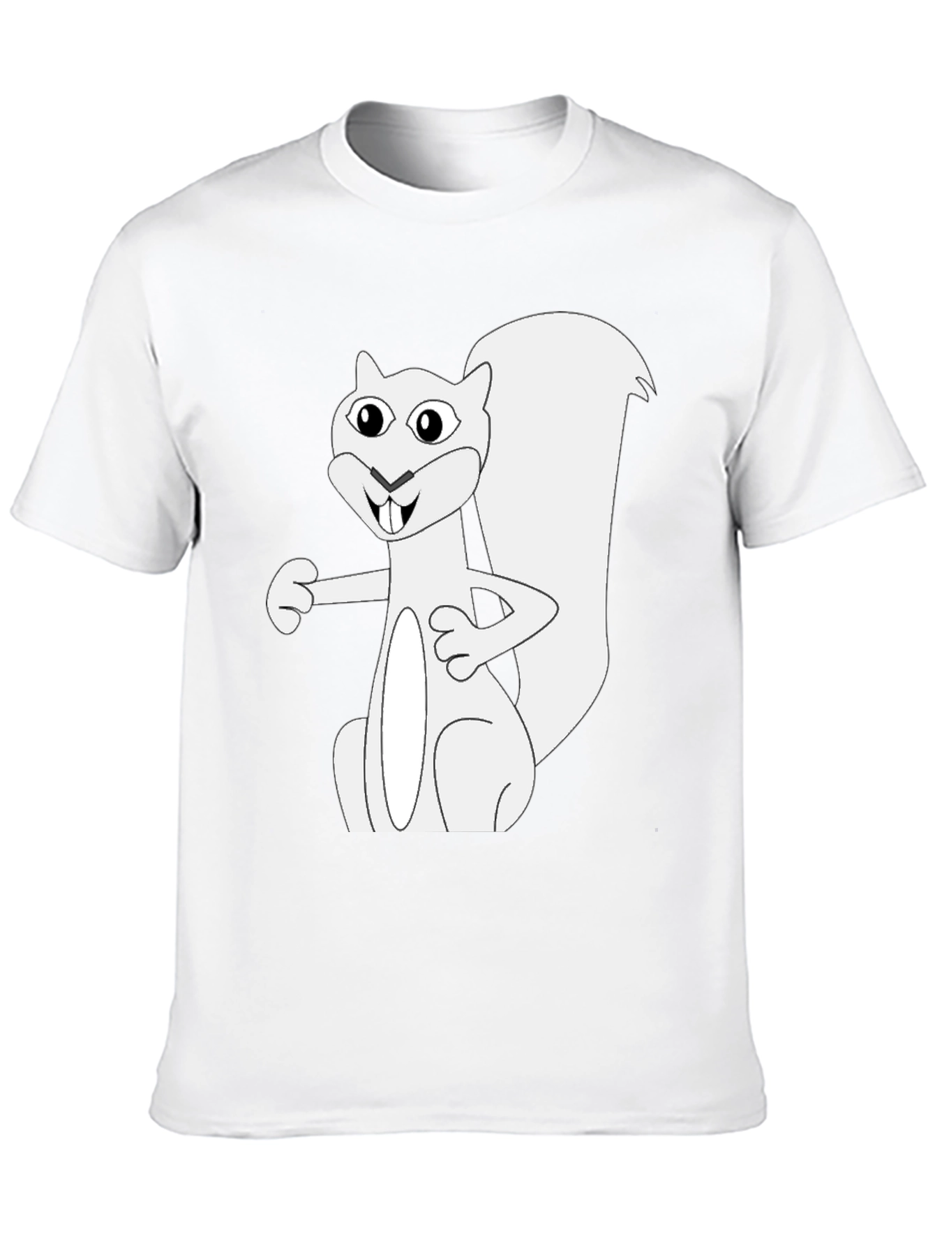 Black Squirrel Graphic Tee - Black Cotton T-Shirt view 10