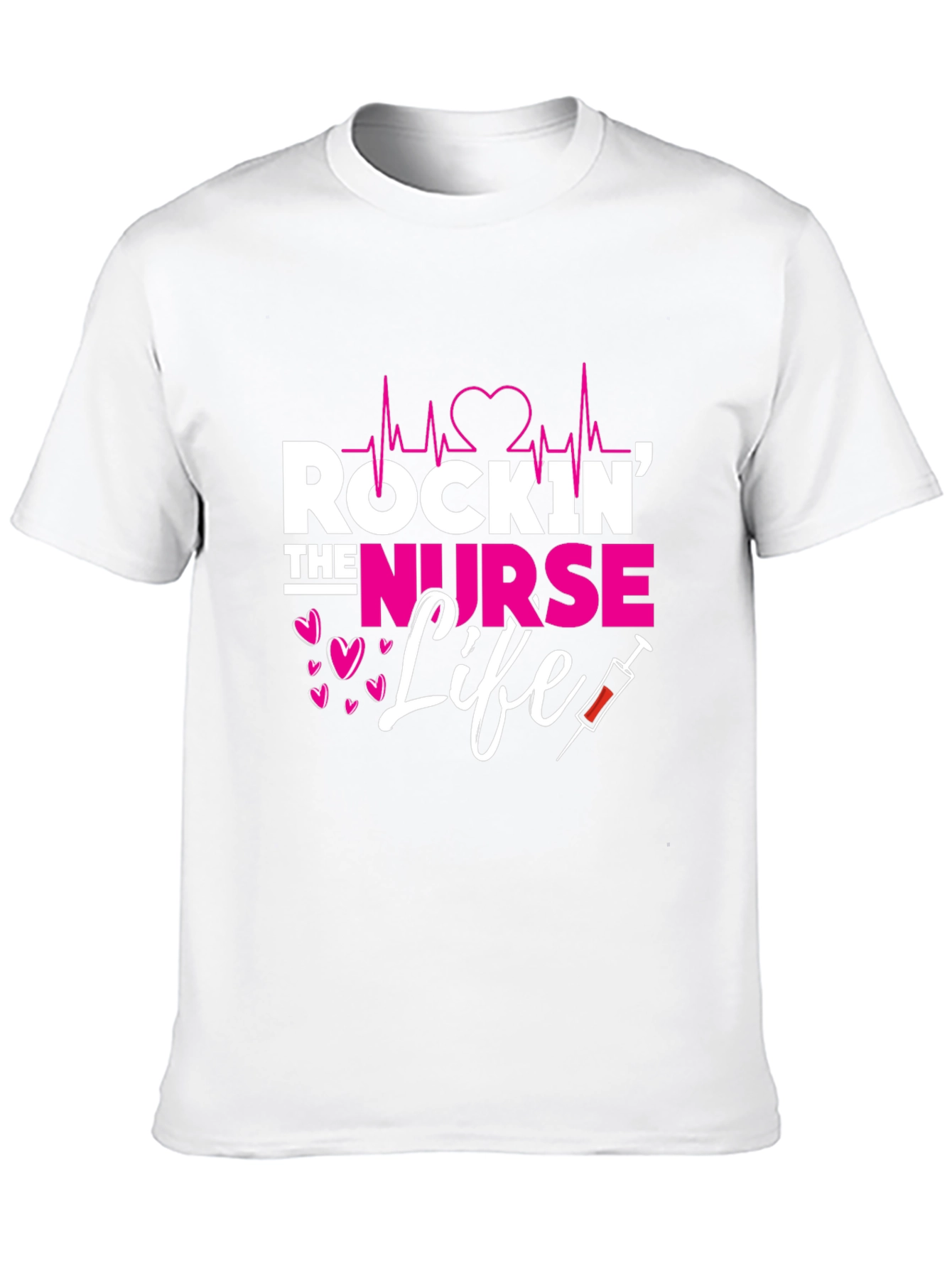 Black Rockin' The Nurse Life Graphic Tee view 10