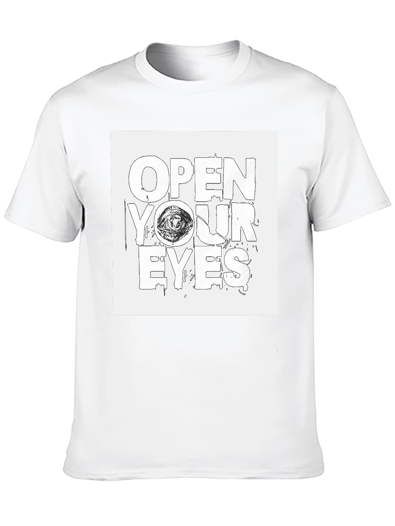 Black Open Your Eyes Graphic T-Shirt view 10