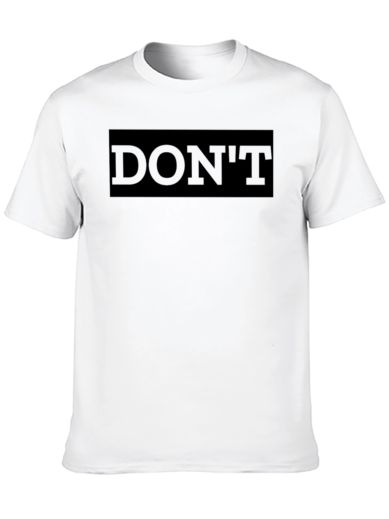 Black Men's Black 'DON'T' Graphic T-Shirt view 10