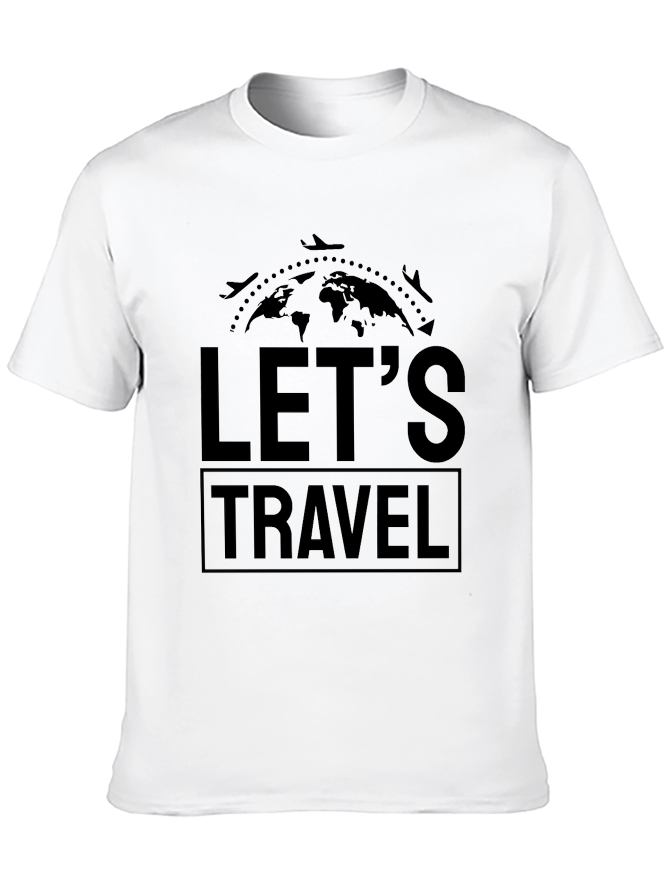 Black Let's Travel Black T-Shirt view 10