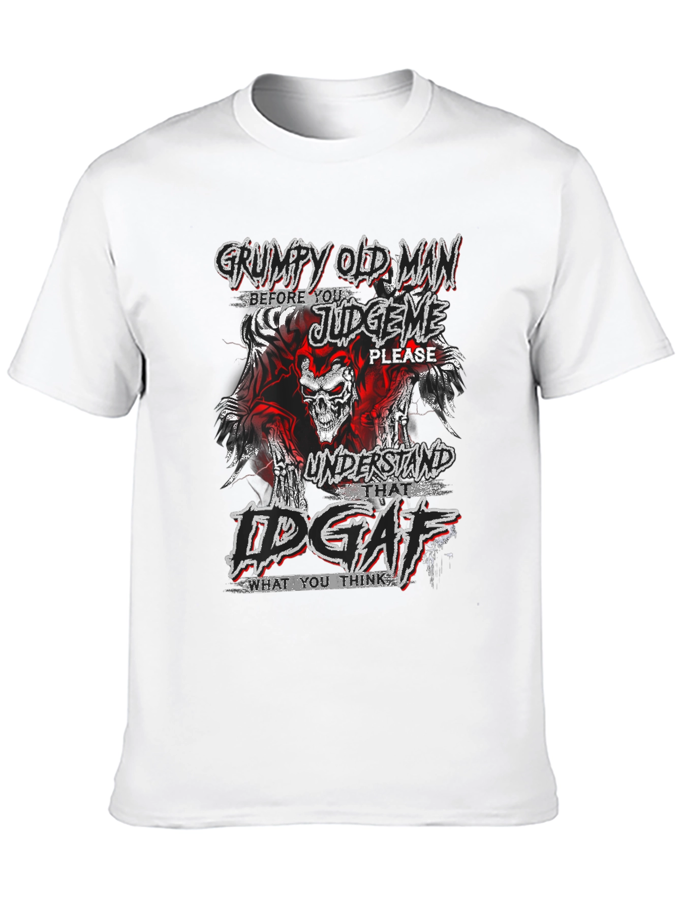 Black Grumpy Old Man Graphic Tee view 10