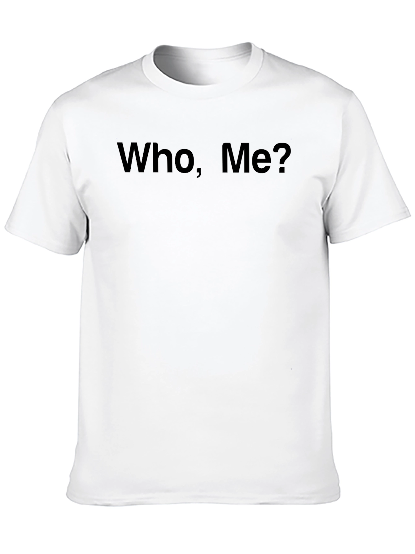 Black Who, Me? Graphic T-Shirt - Black Crew Neck Tee for Men view 10
