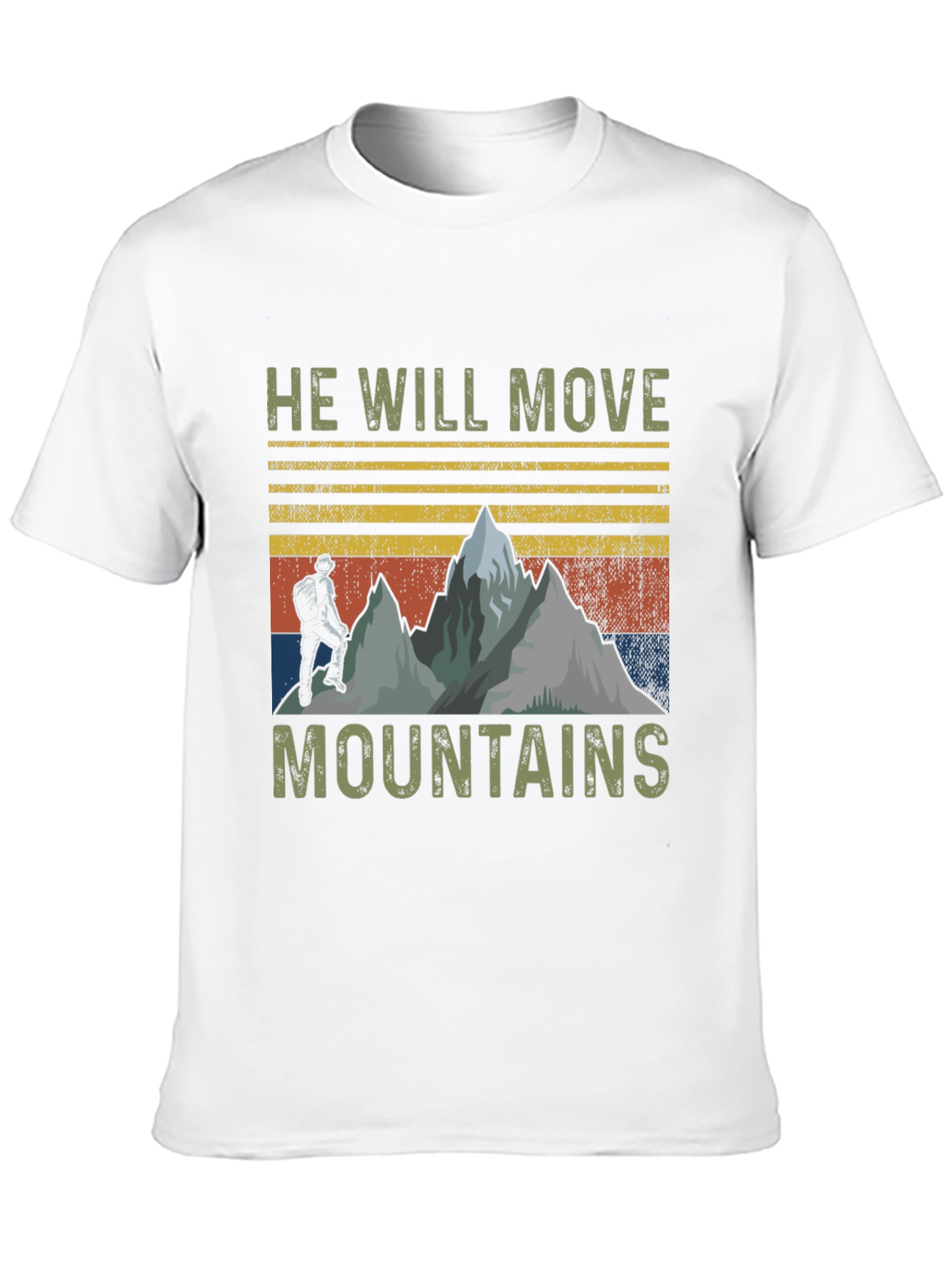 Black He Will Move Mountains Graphic Tee view 10