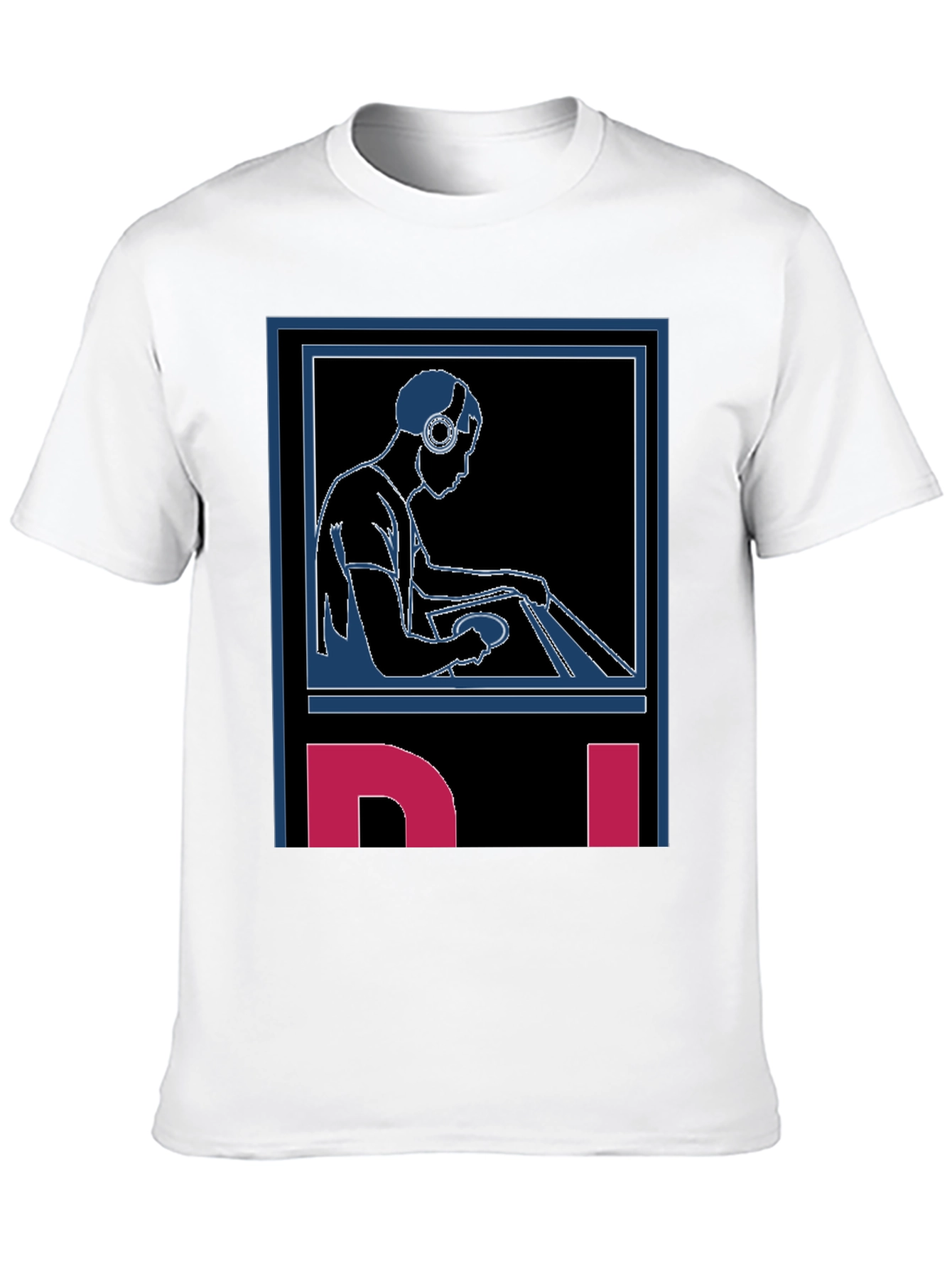 Black DJ Graphic Tee - Black Cotton Blend view 10