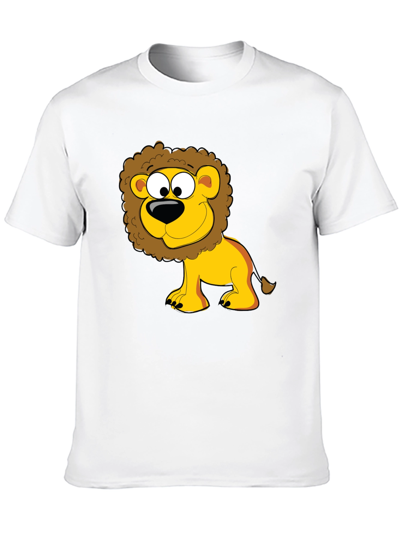 Black Lion Cartoon Graphic Black T-Shirt view 10