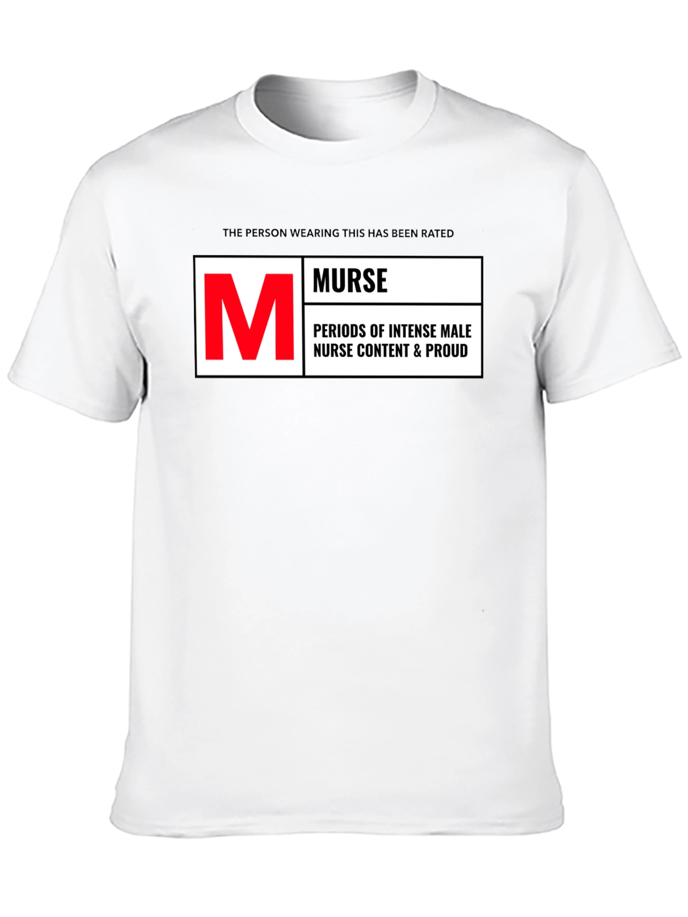 Black Murse T-Shirt: Male Nurse Content view 10