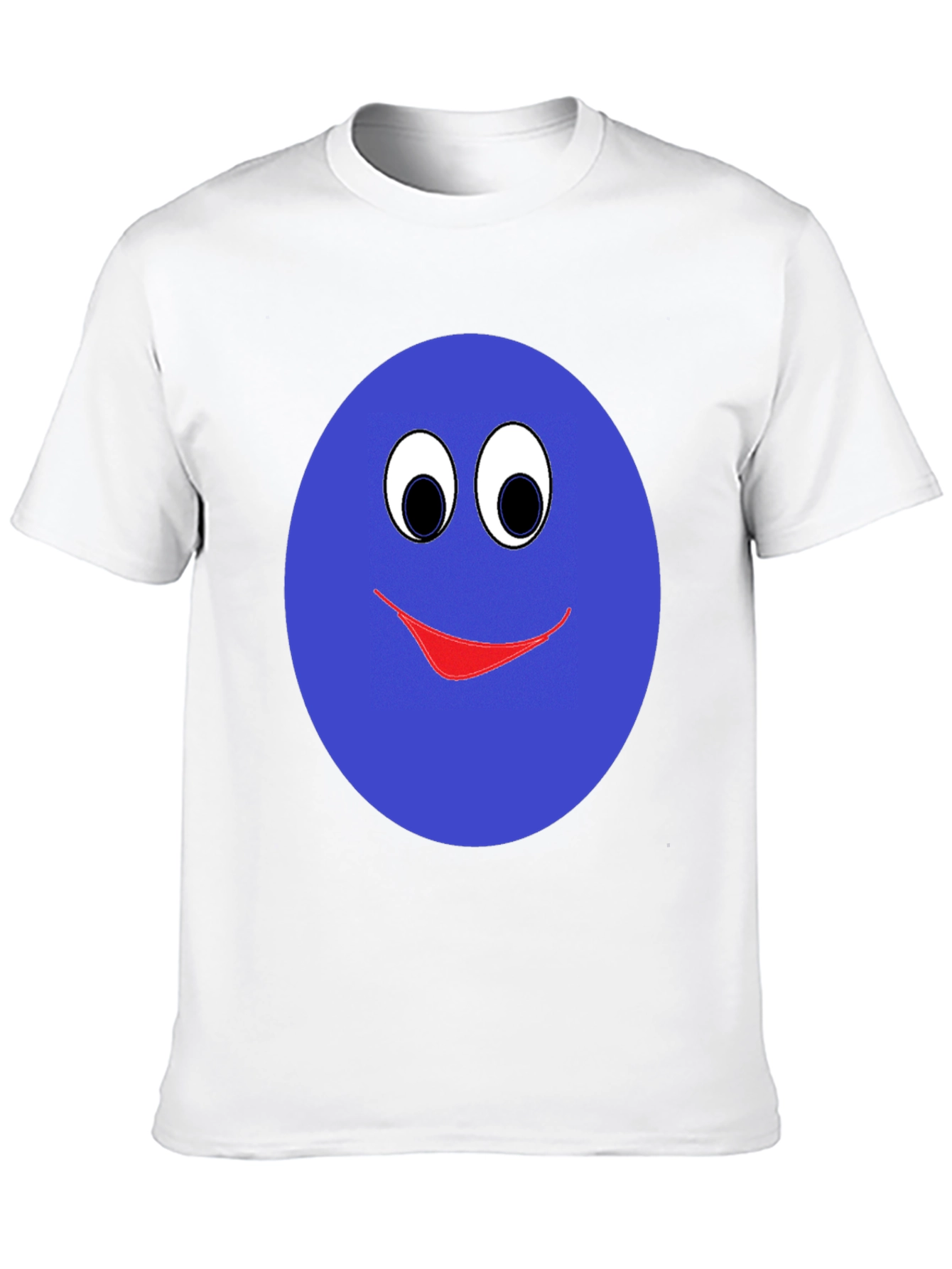 Black Smiley Face Graphic T-Shirt - Blue view 10