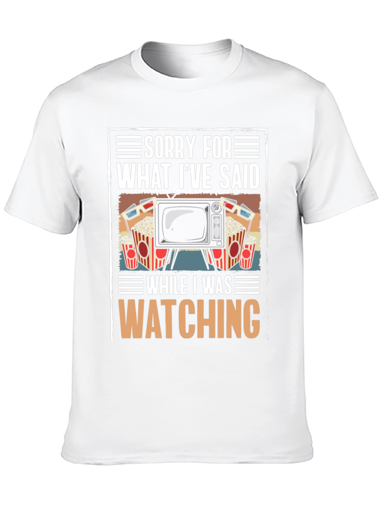 Black Funny Movie Watching T-Shirt view 10