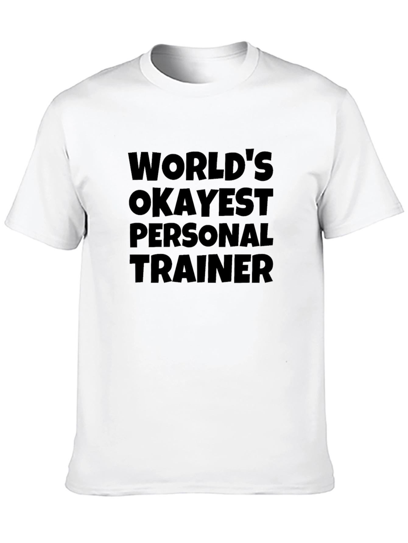 Black Okayest Personal Trainer T-Shirt - Funny Workout Tee view 10