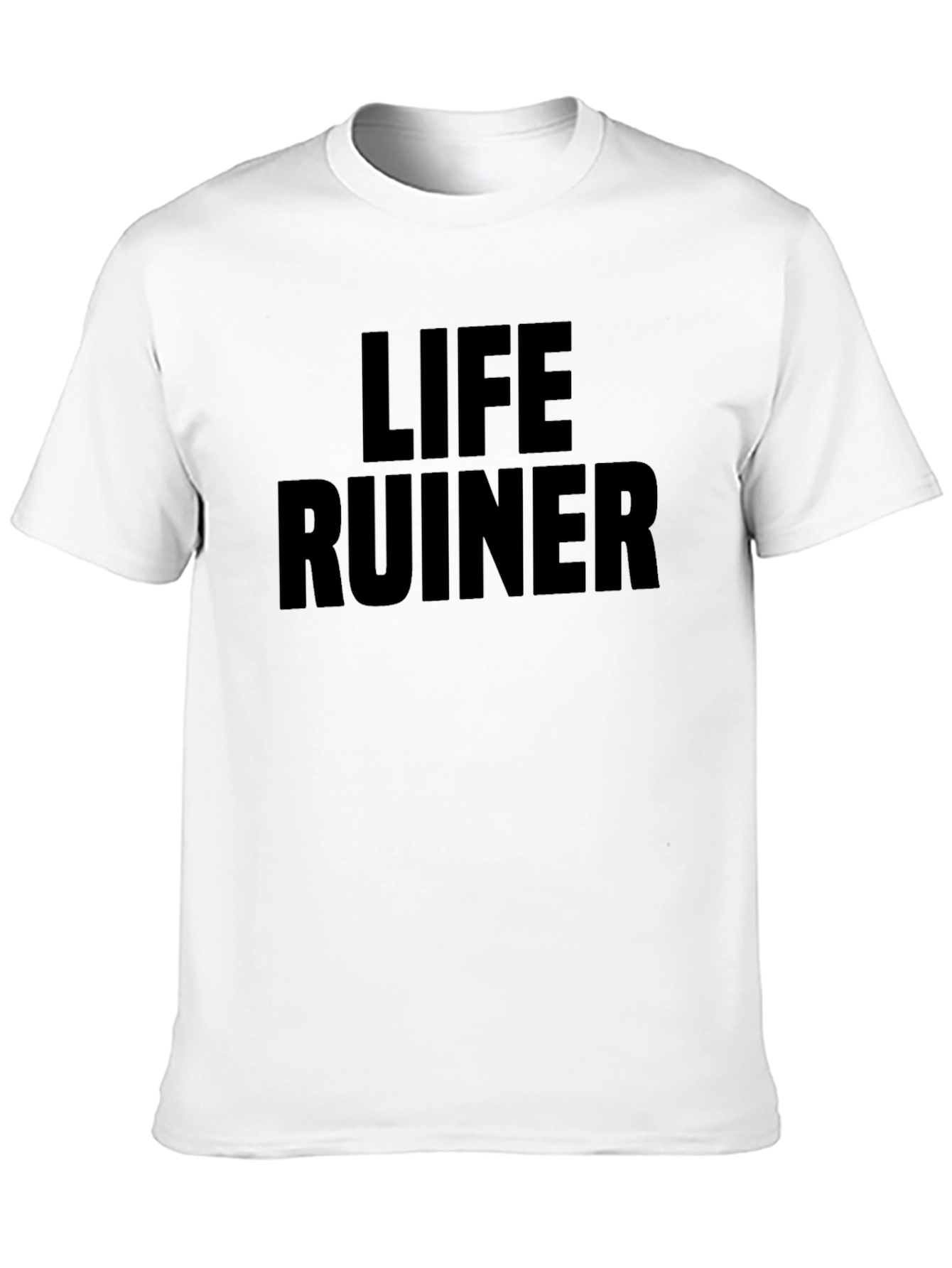 Black Life Ruiner Graphic Tee - Bold Statement T-Shirt view 10
