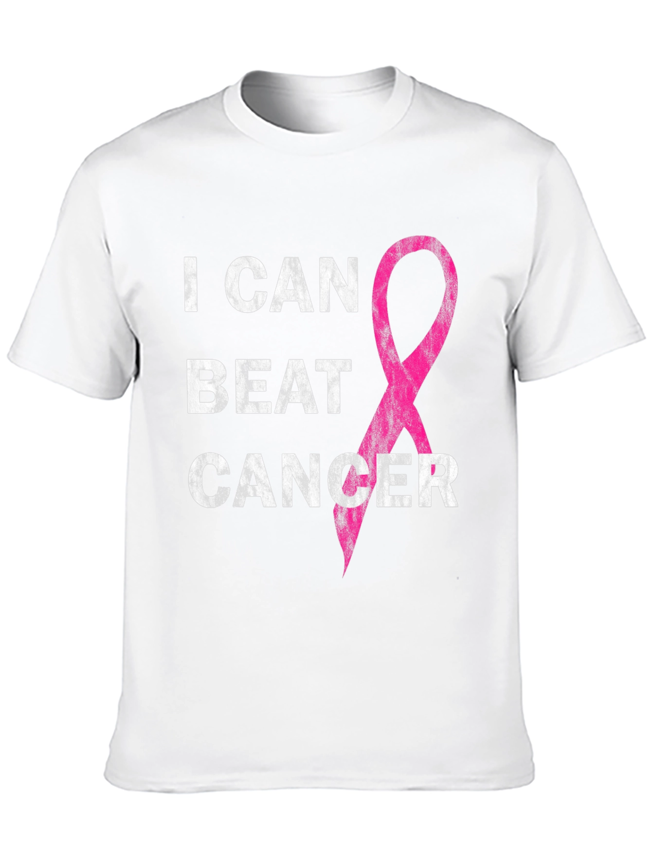 Black I Can Beat Cancer Awareness T-Shirt view 10