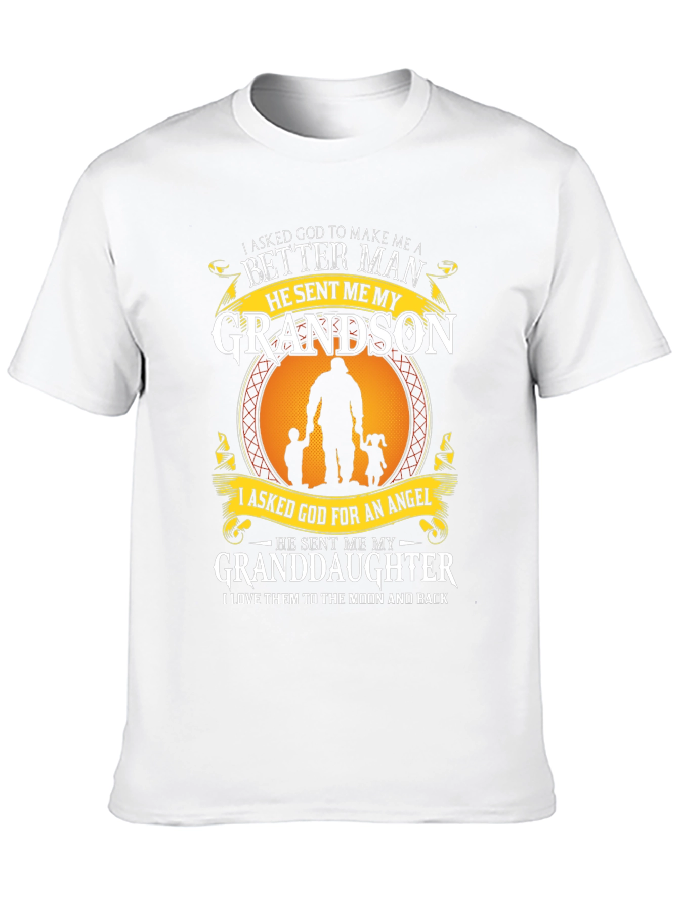 Black Grandparent T-Shirt: Grandson & Granddaughter view 10