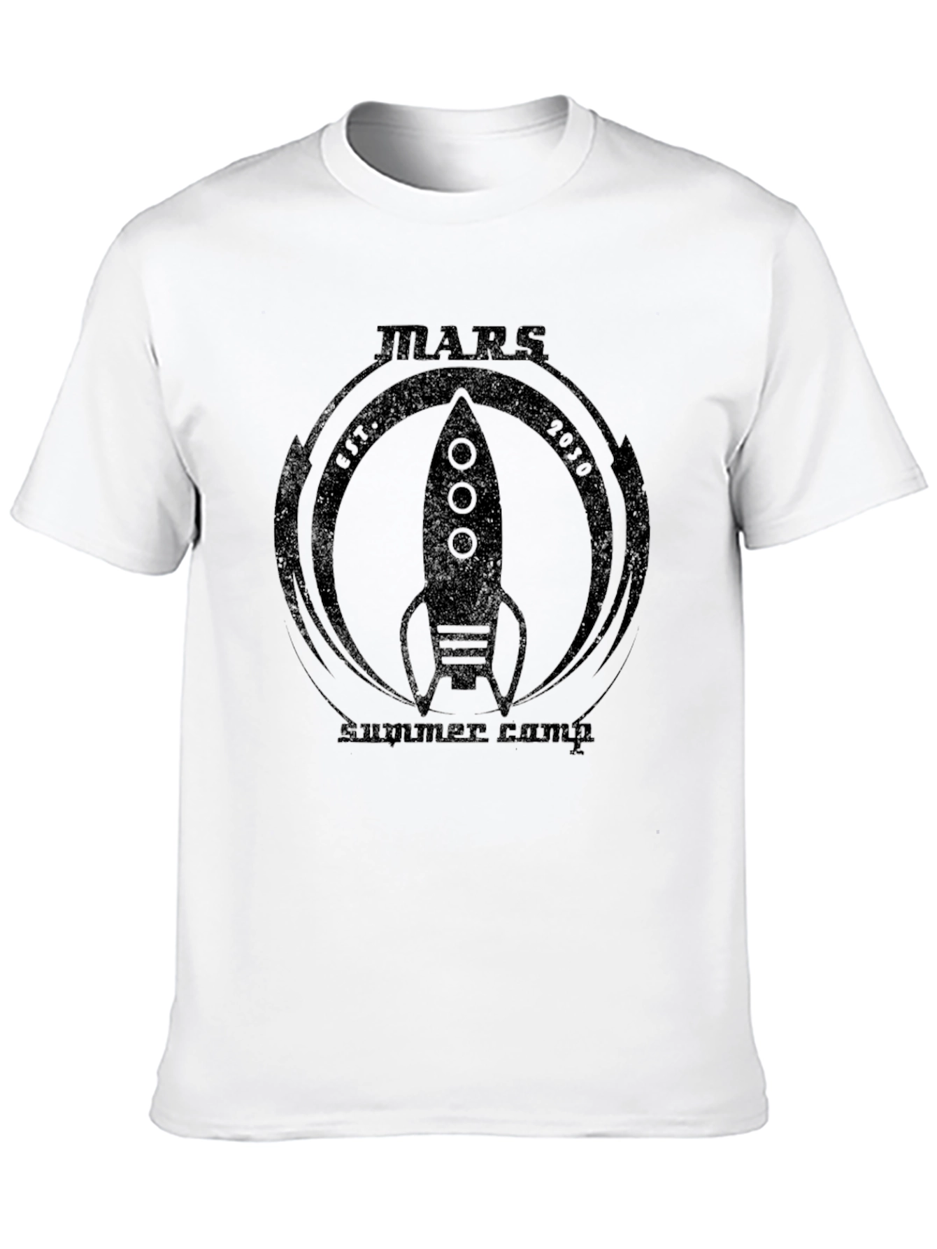 Black Mars Summer Camp Rocket Graphic Tee view 10