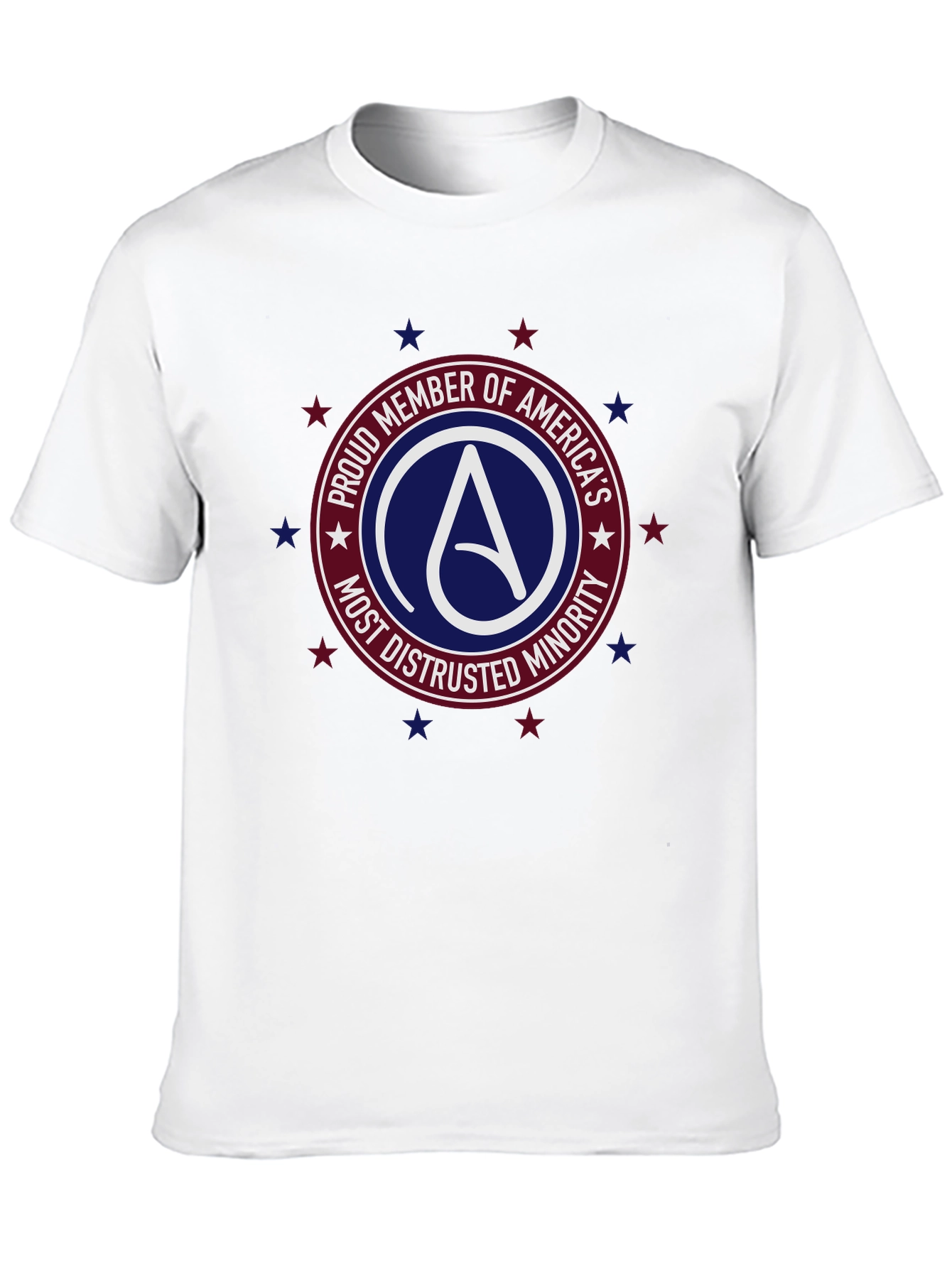 Black Atheist Pride T-Shirt - Most Distrusted Minority Tee view 10