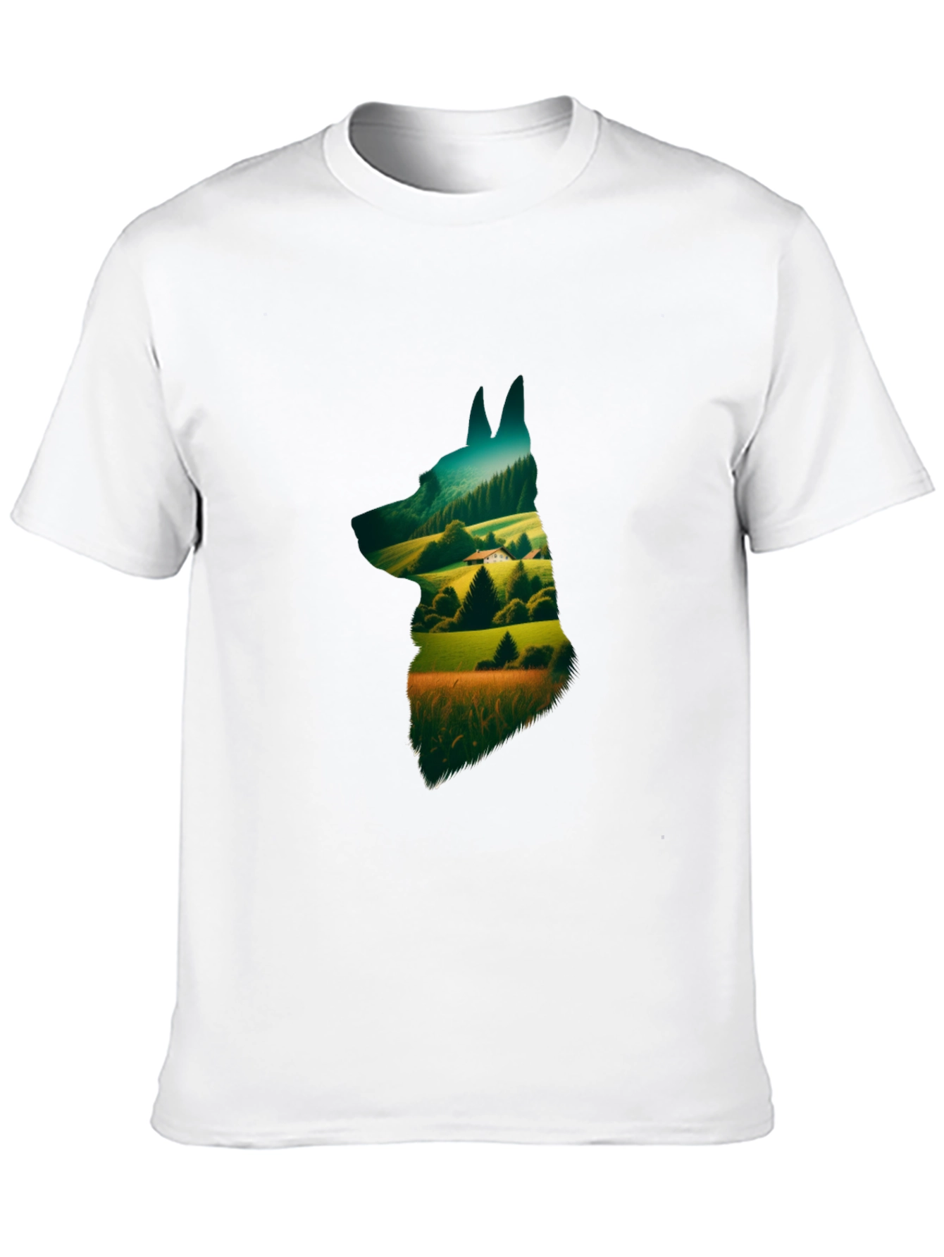 Black Nature Dog Graphic Tee - Stylish Black Cotton Shirt view 10