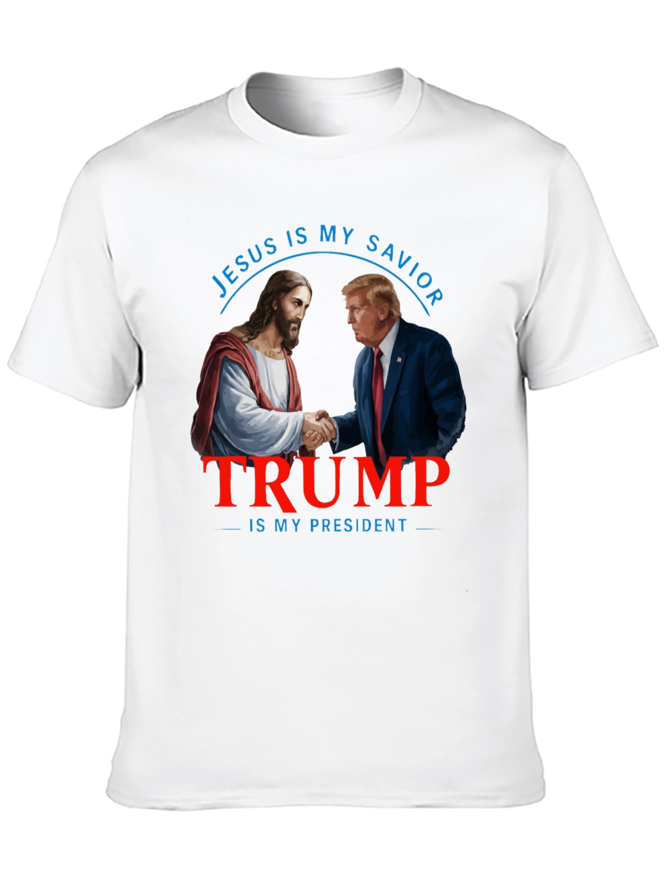 Black Jesus & Trump T-Shirt: Savior and President view 10