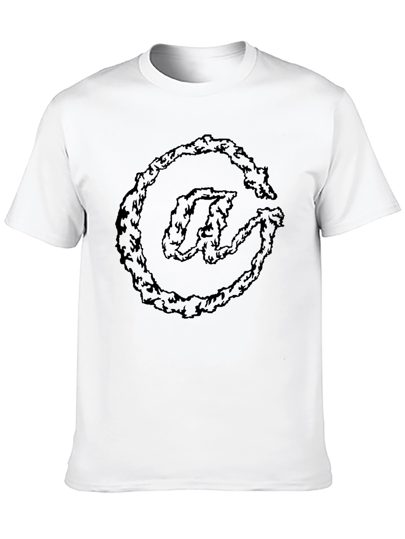 Black Smoky At Symbol Graphic Tee - Cool Unique Design view 10