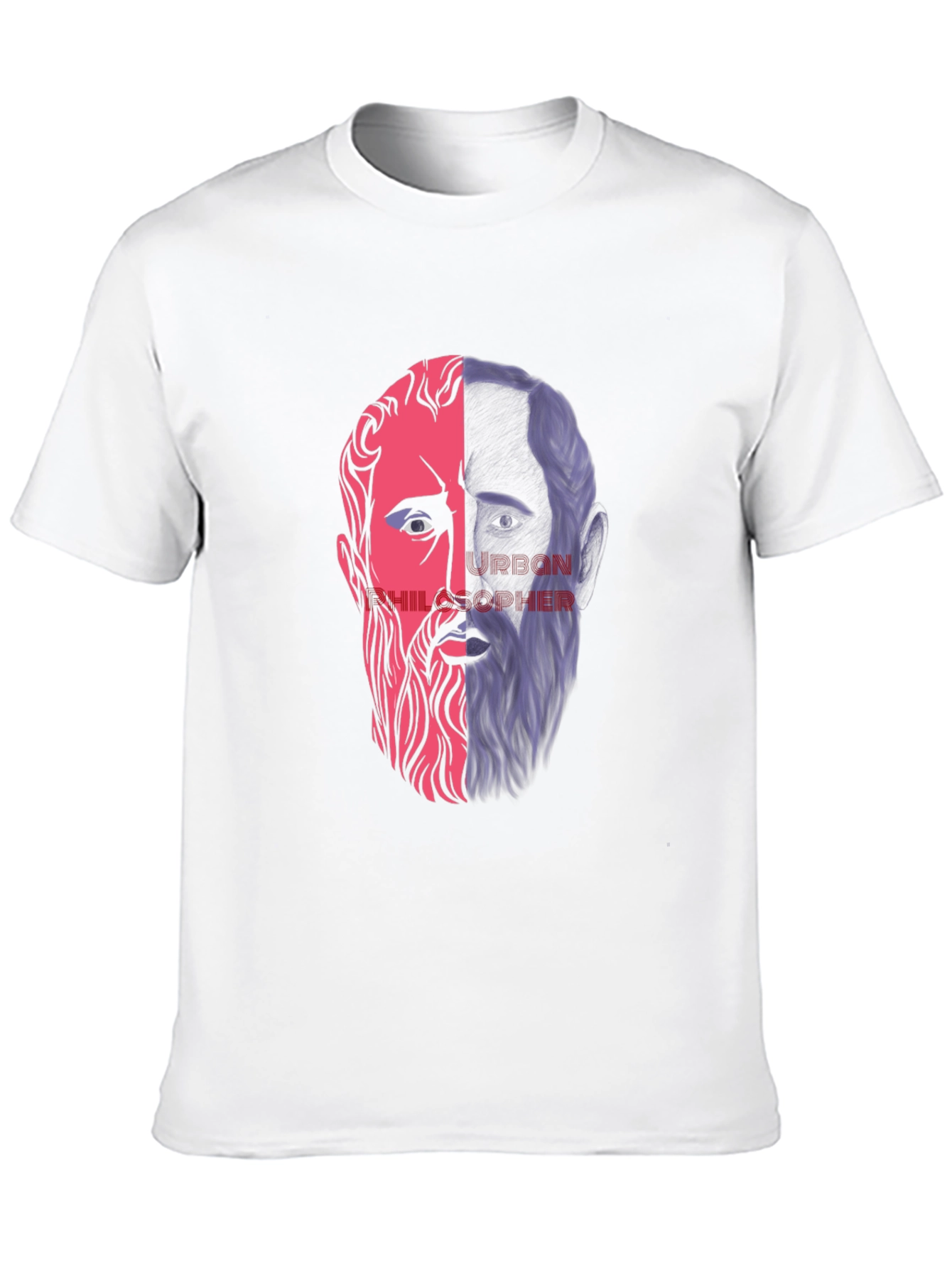 Black Philosopher Split Face Graphic Tee view 10