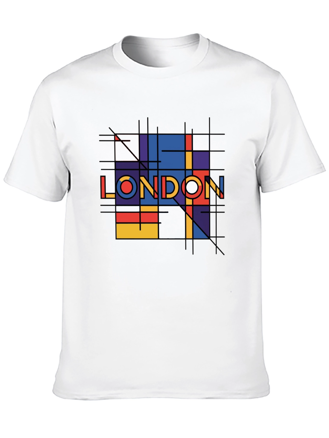 Black Geometric London Graphic Tee - Black view 10
