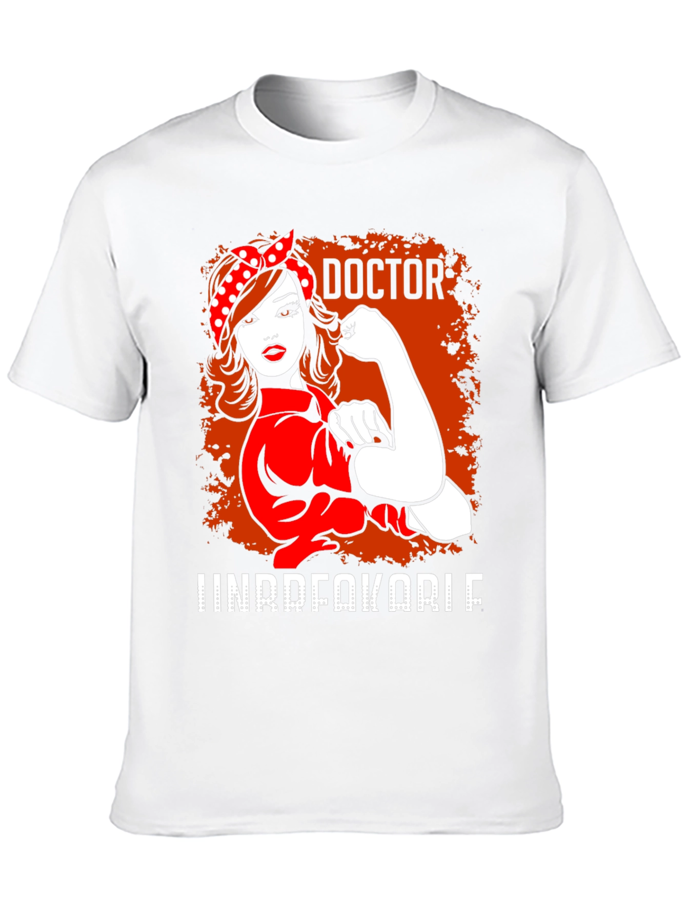 Black Doctor Unbreakable T-Shirt - Rosie the Riveter Style view 10