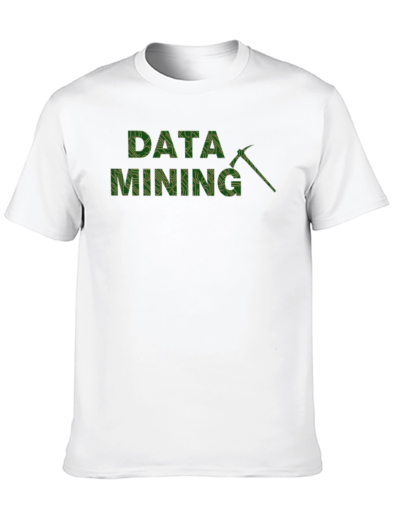 Black Data Mining Circuit Board Graphic T-Shirt view 10