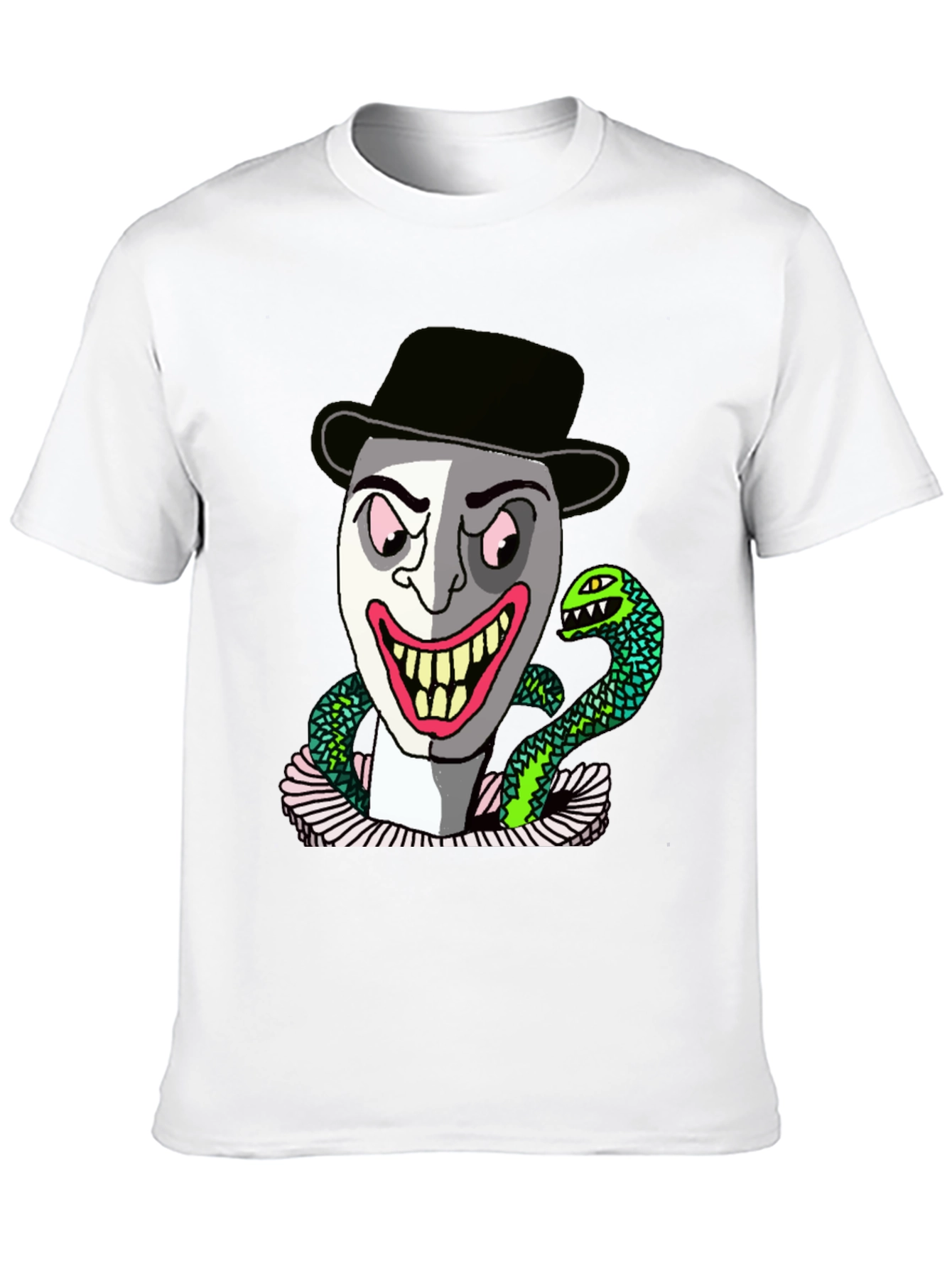 Creepy Clown & Snake Graphic Tee - 10
