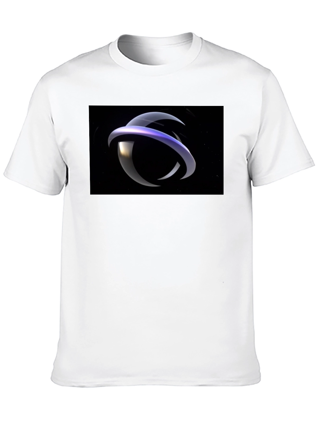 Black Abstract Ring Graphic T-Shirt - Stylish Black Tee view 10