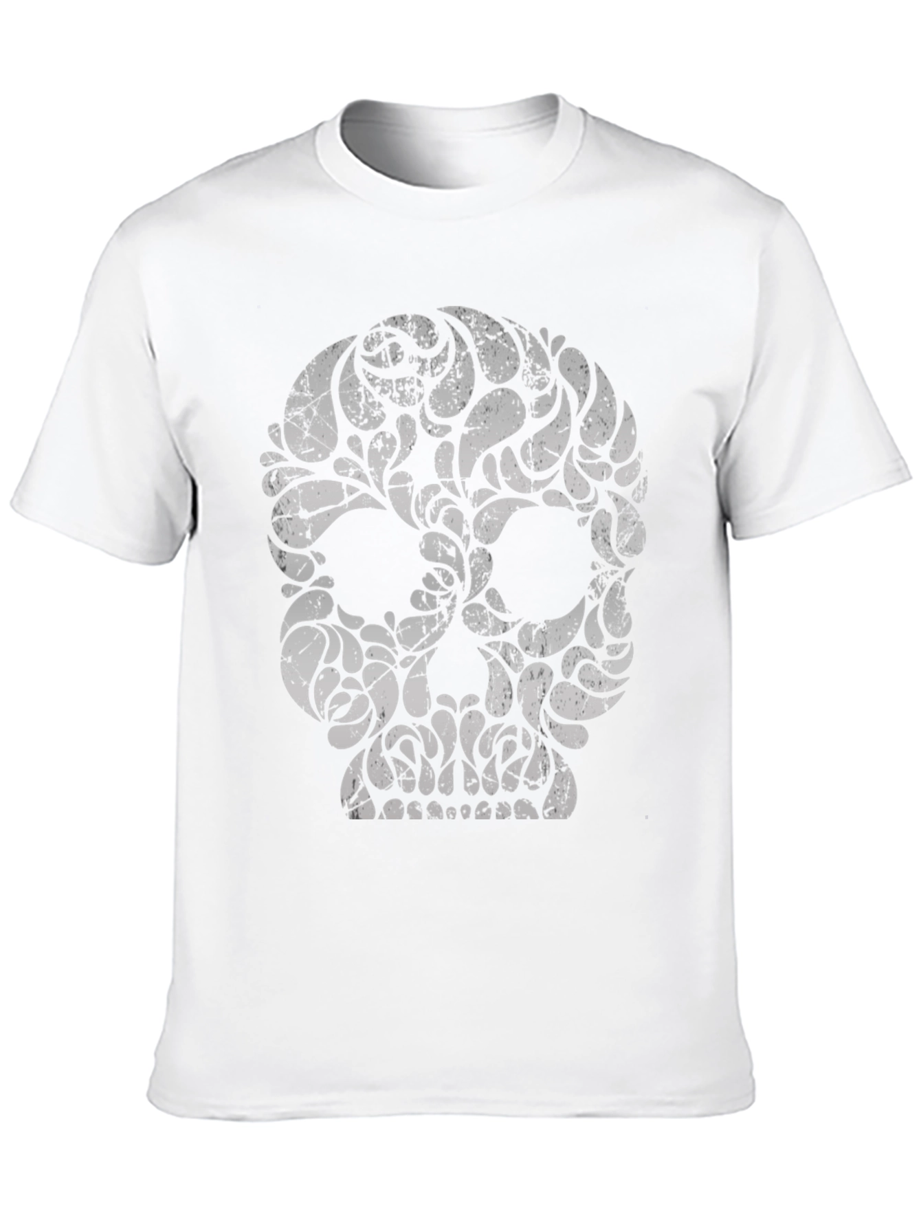 Black Skull Graphic Print Black T-Shirt view 10