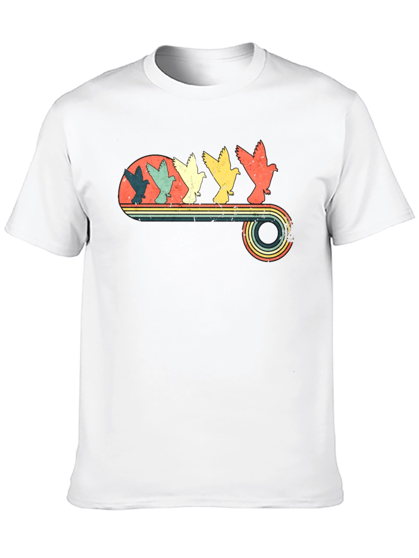 Black Retro Bird T-Shirt - Vintage Style Graphic Tee view 10