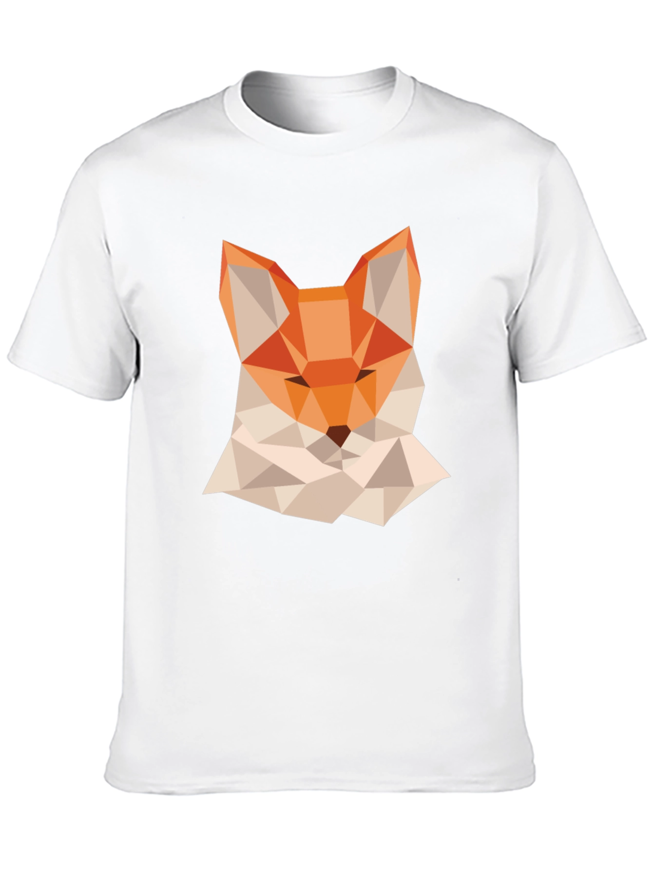 Black Geometric Fox Graphic Tee - Modern Black T-Shirt view 10