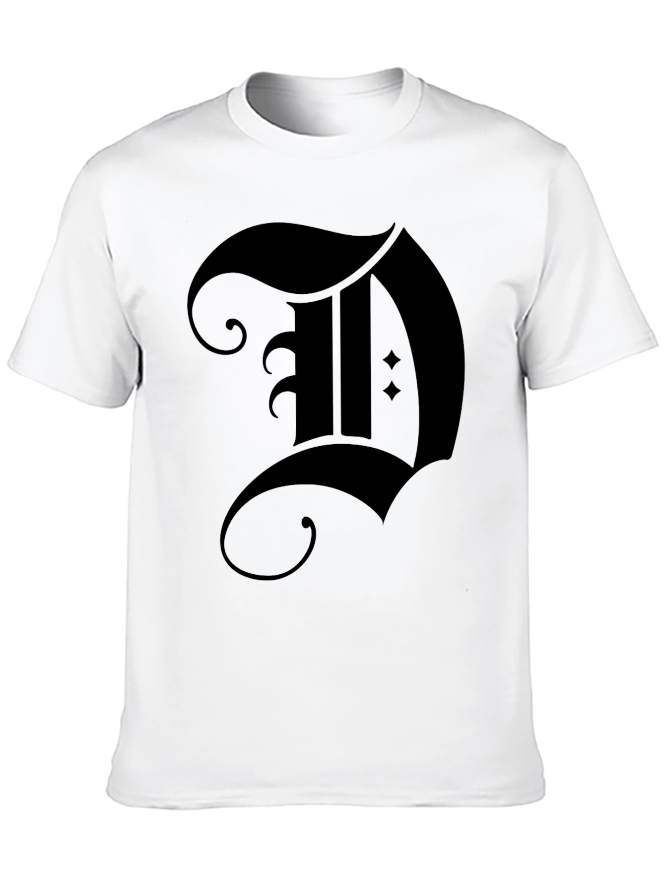 Black Gothic "D" Black Graphic Tee view 10