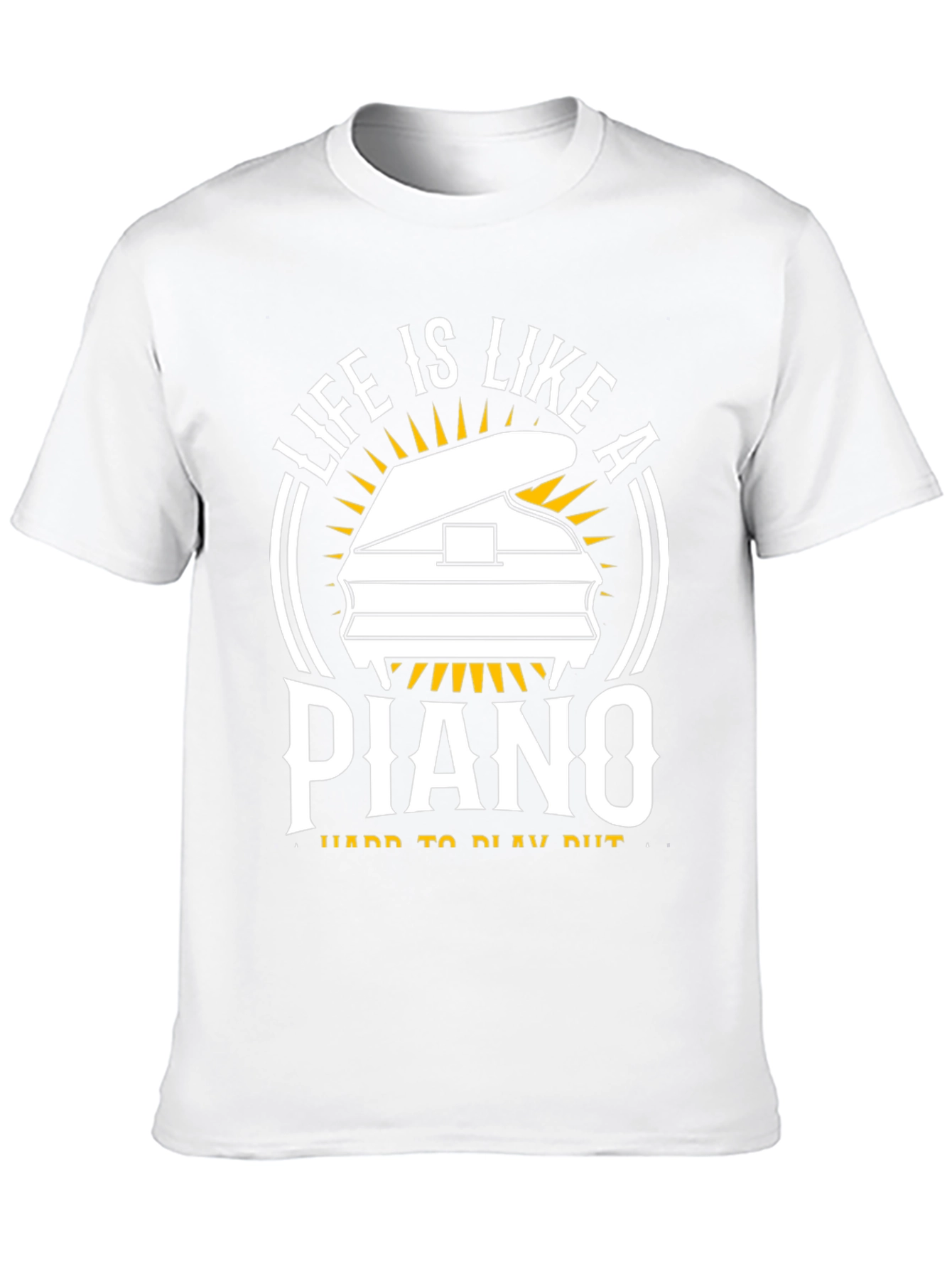 Black Life is Like a Piano T-Shirt - Music Lover Tee view 10