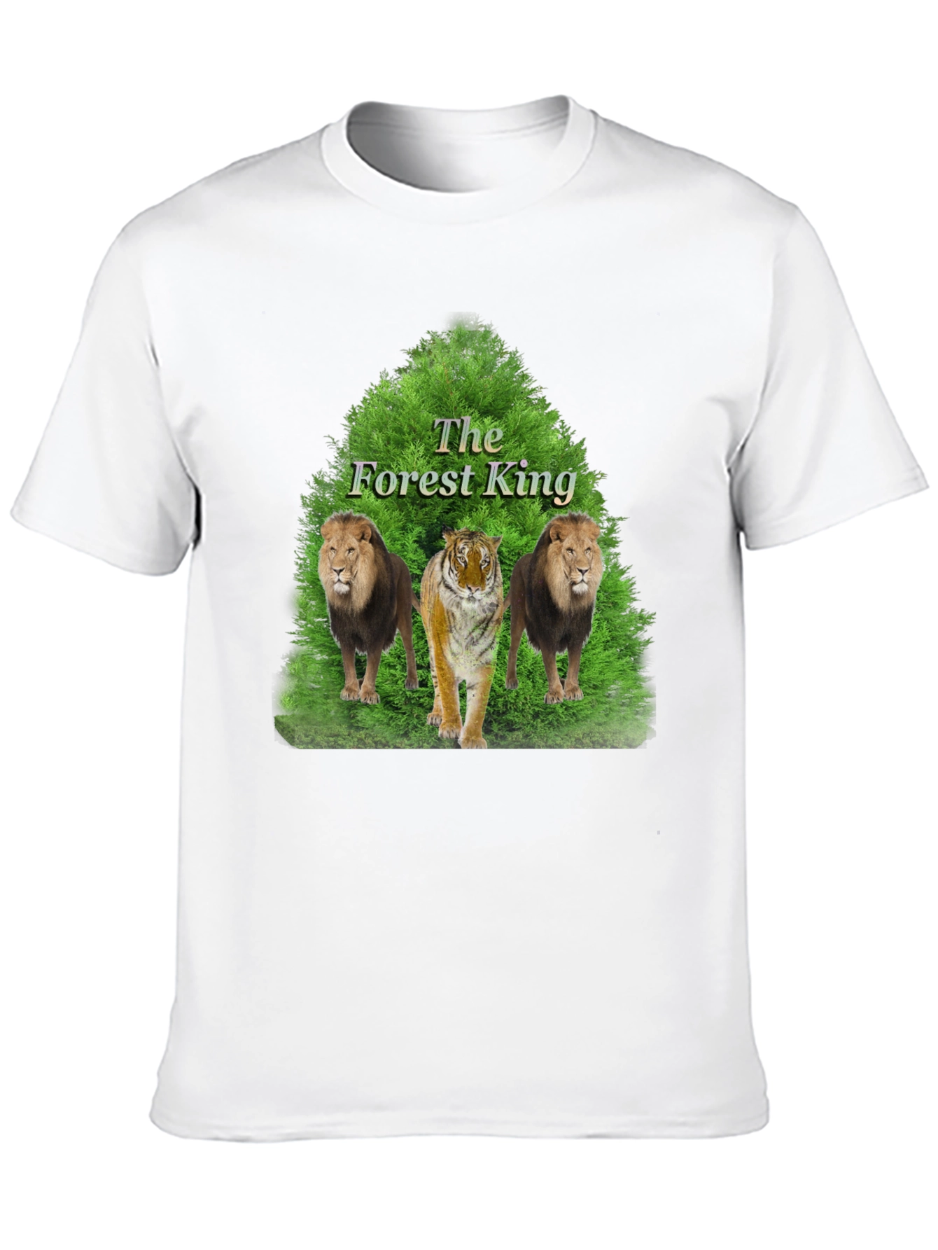 Black Forest King Graphic Tee - Lion & Tiger T-Shirt view 10