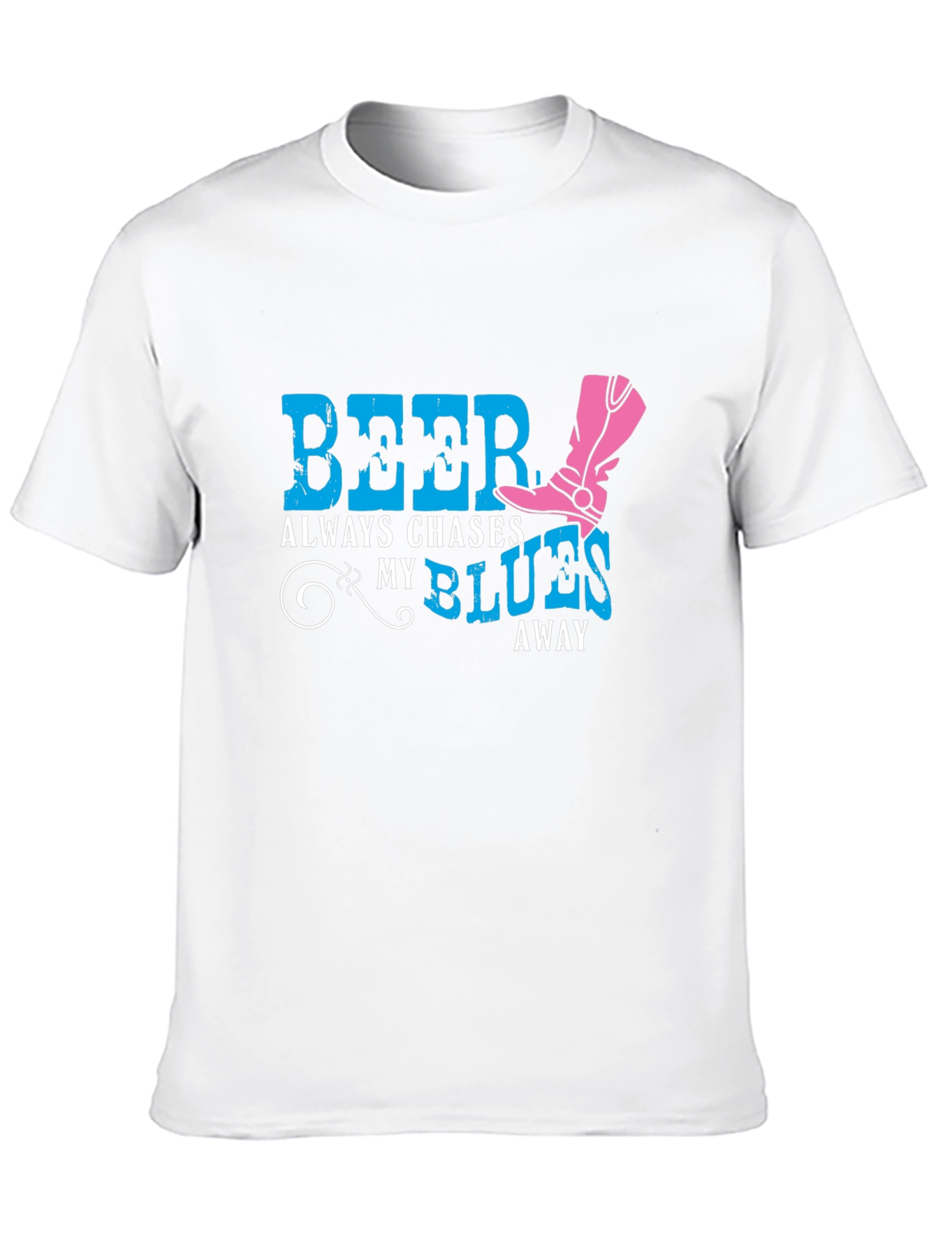 Black Beer Chases My Blues Away Graphic Tee view 10