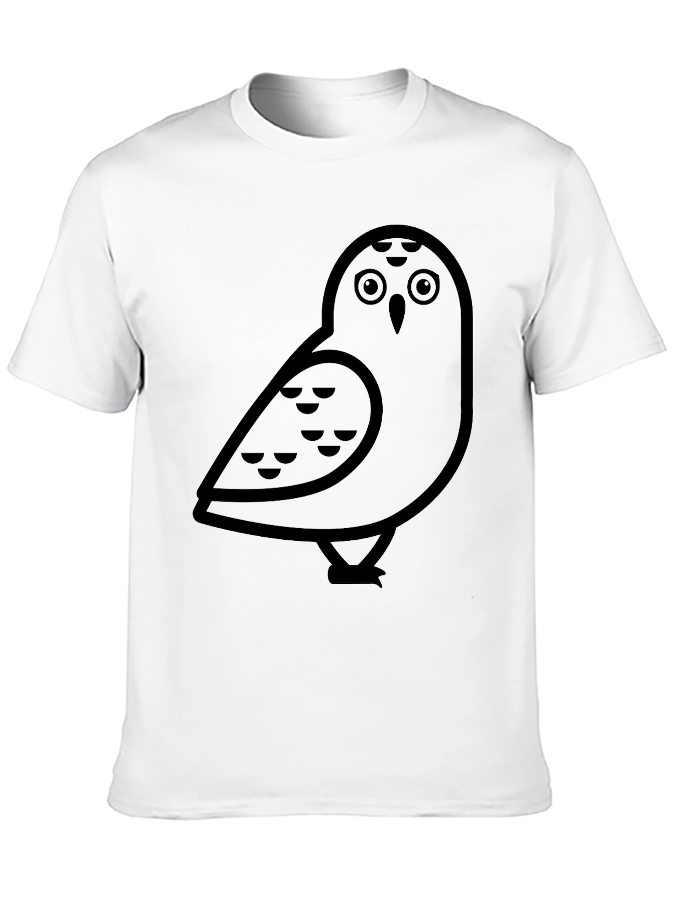 Black Black Owl Graphic Tee - Men's Casual T-Shirt view 10
