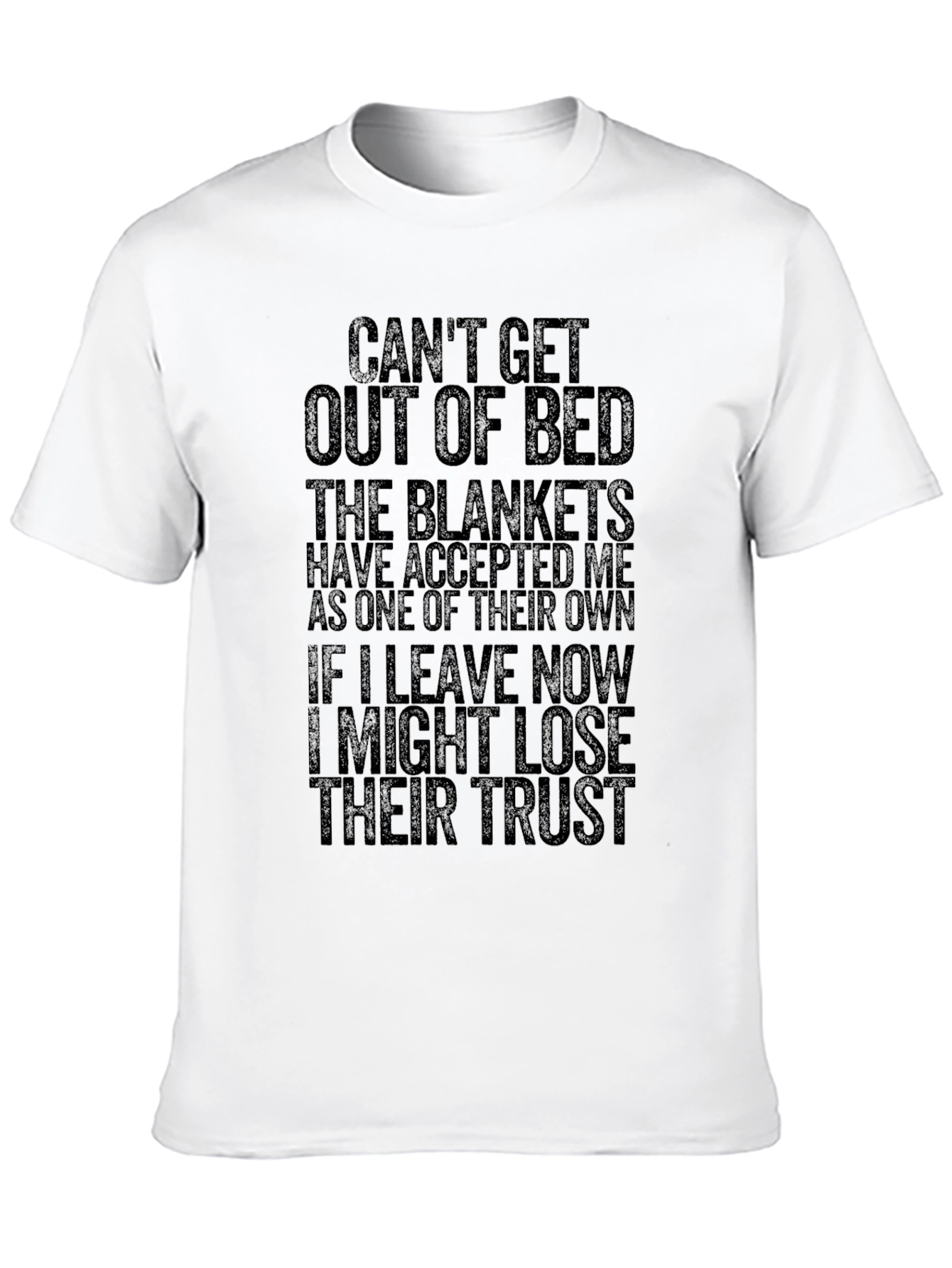 Black Funny Can't Get Out of Bed Graphic T-Shirt view 10