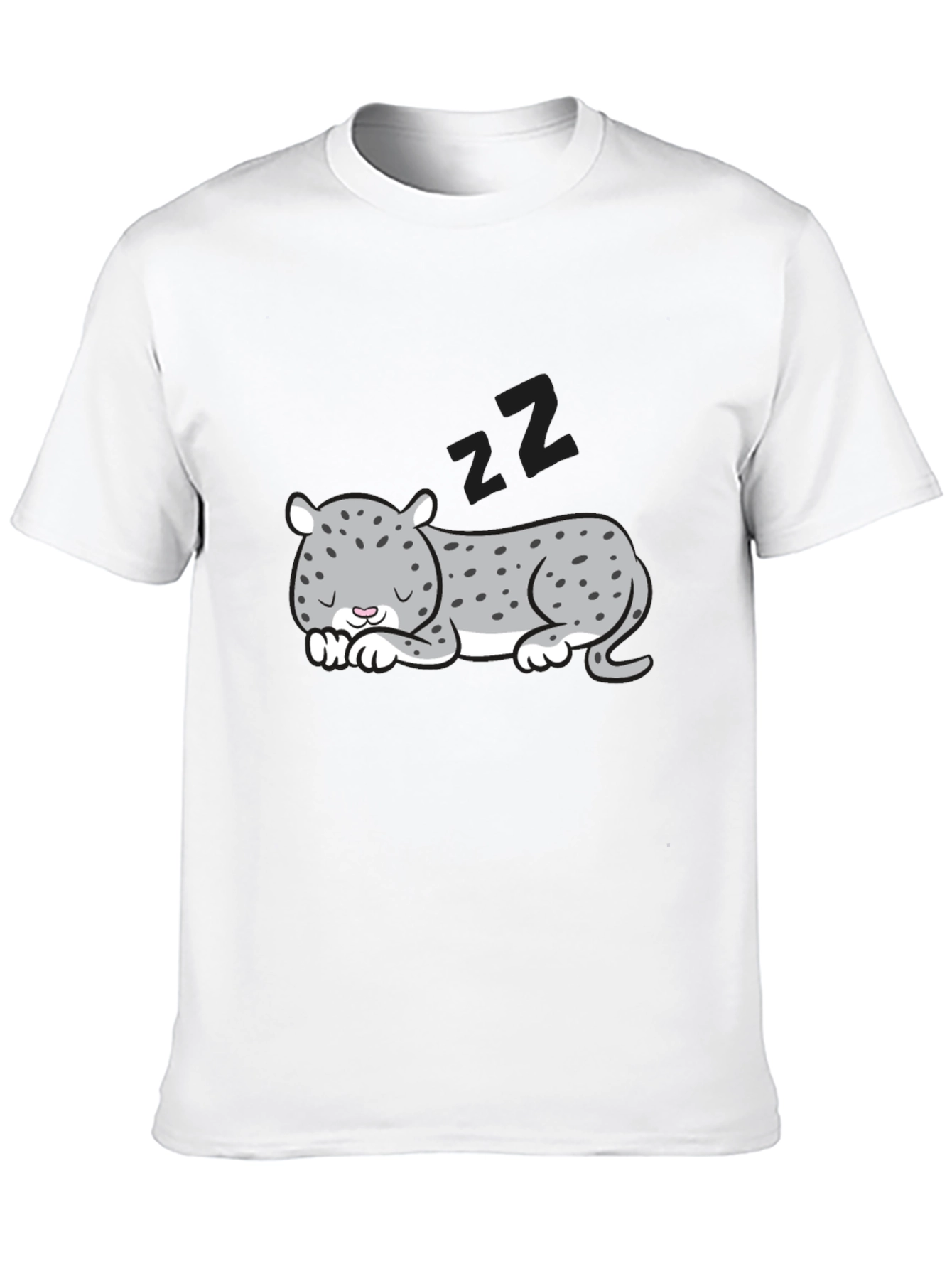 Black Sleeping Leopard Graphic T-Shirt - Men's Black Tee view 10