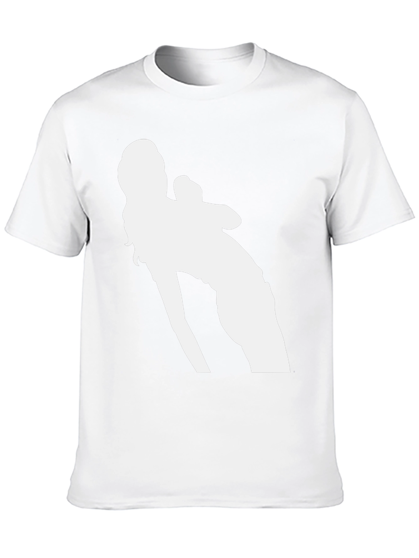 Black Black Graphic Tee - White Silhouette Design view 10