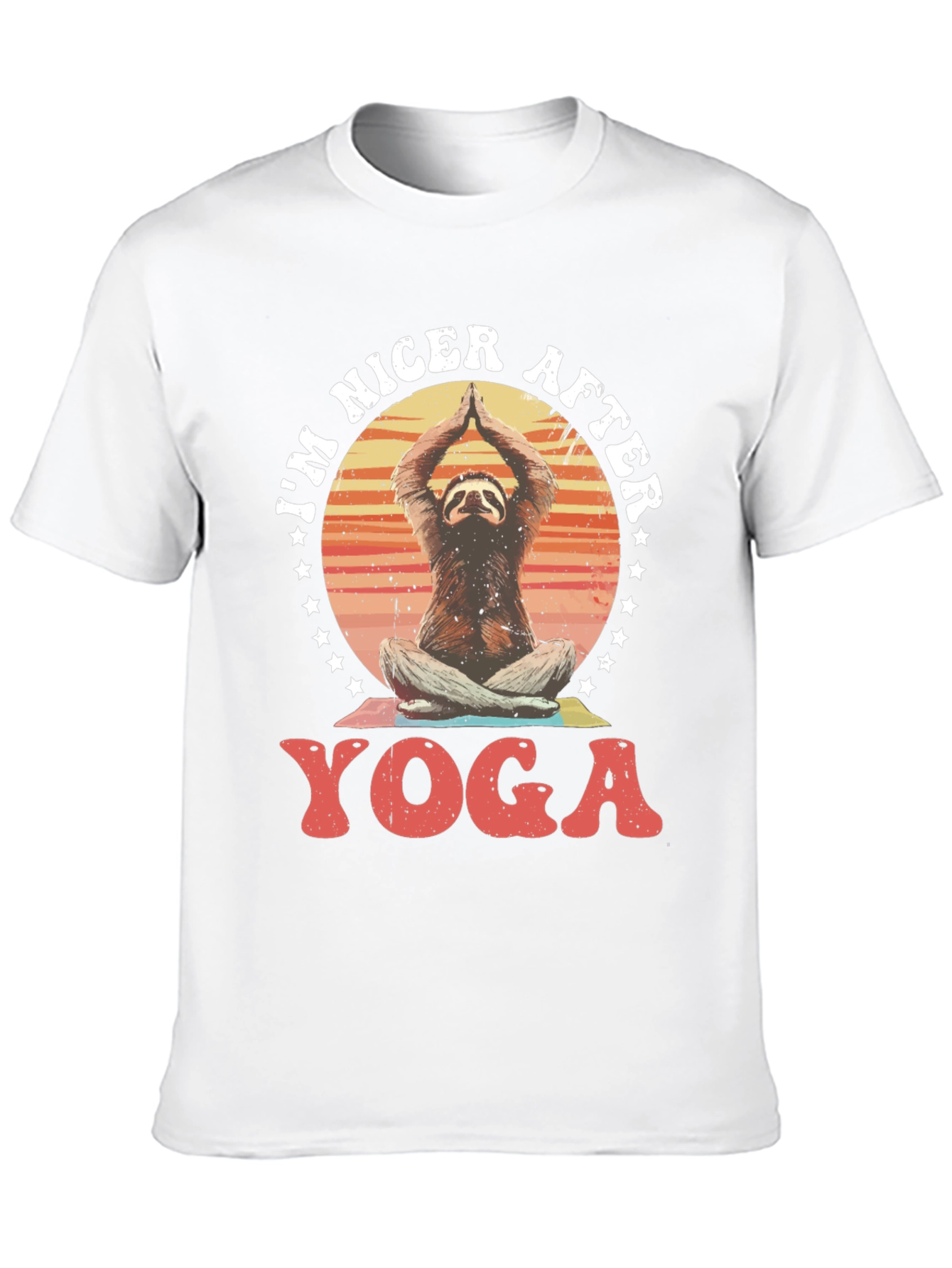 Black Nicer After Yoga Sloth Graphic T-Shirt view 10