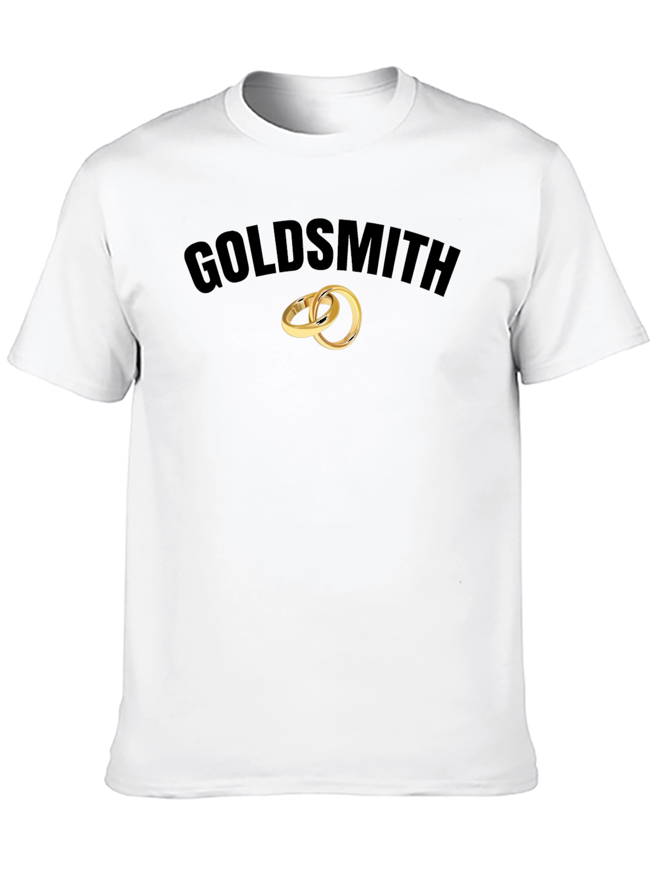 Black Goldsmith Wedding Ring Graphic Black T-Shirt view 10