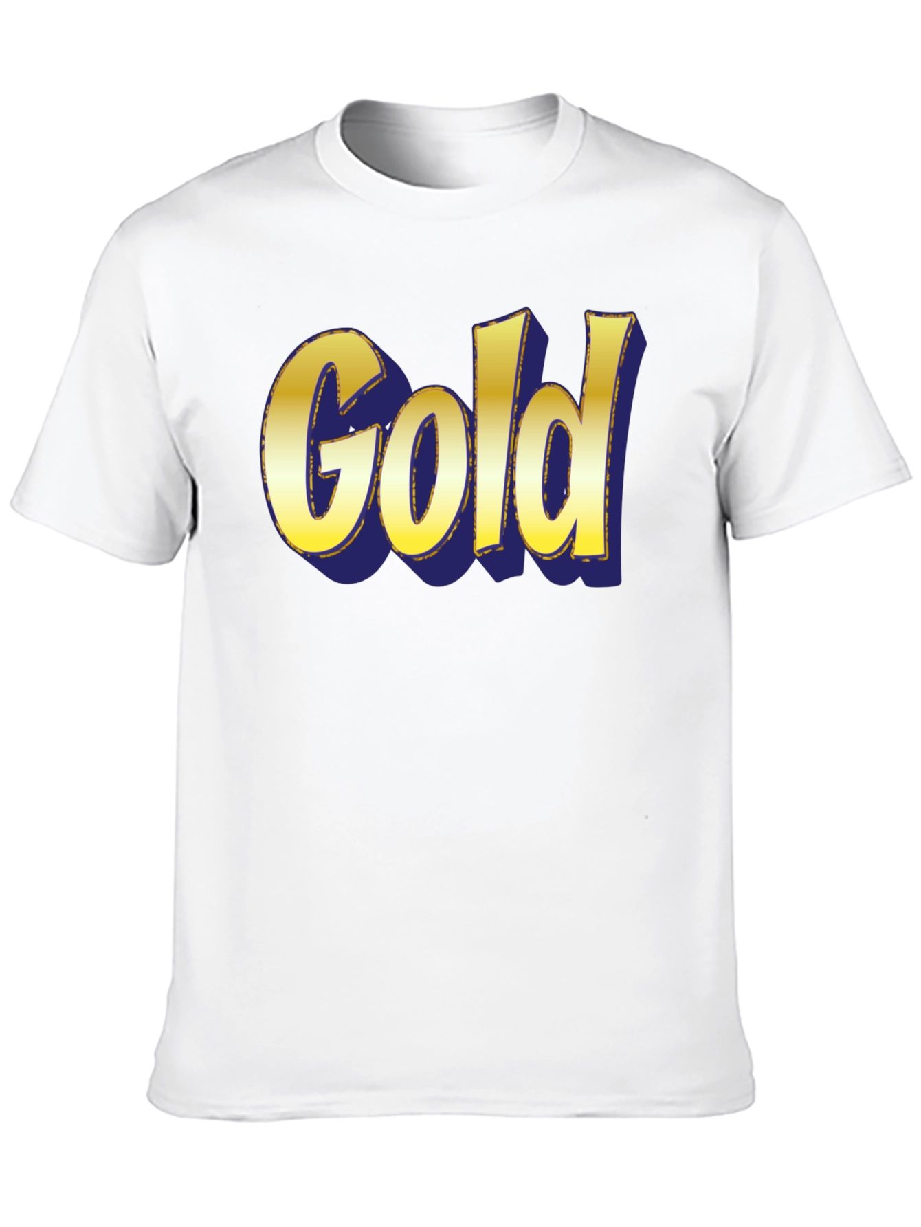 Black Bold "Gold" Graphic Print Crew Neck T-Shirt view 10